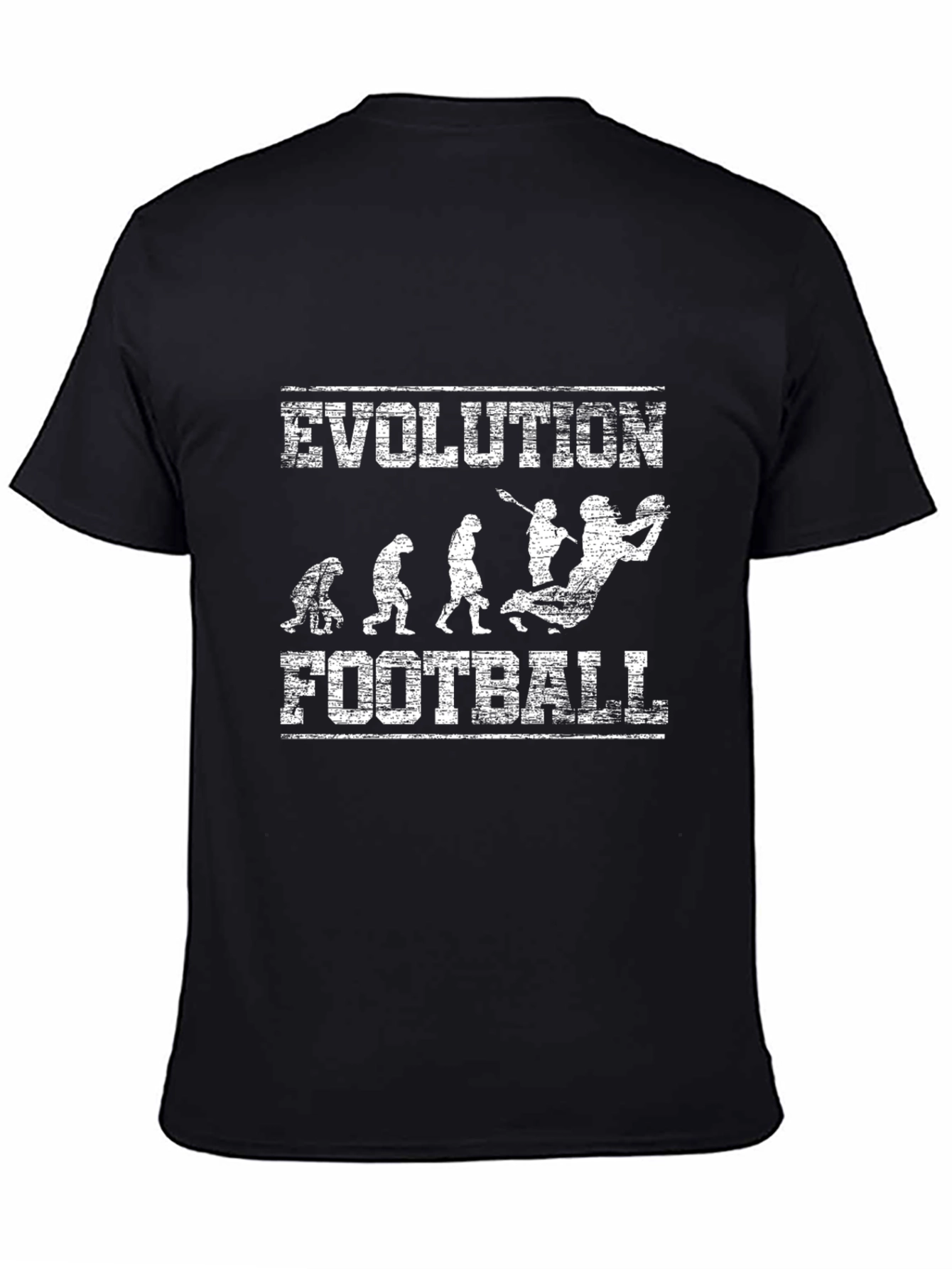 Evolution of Football Black T-Shirt