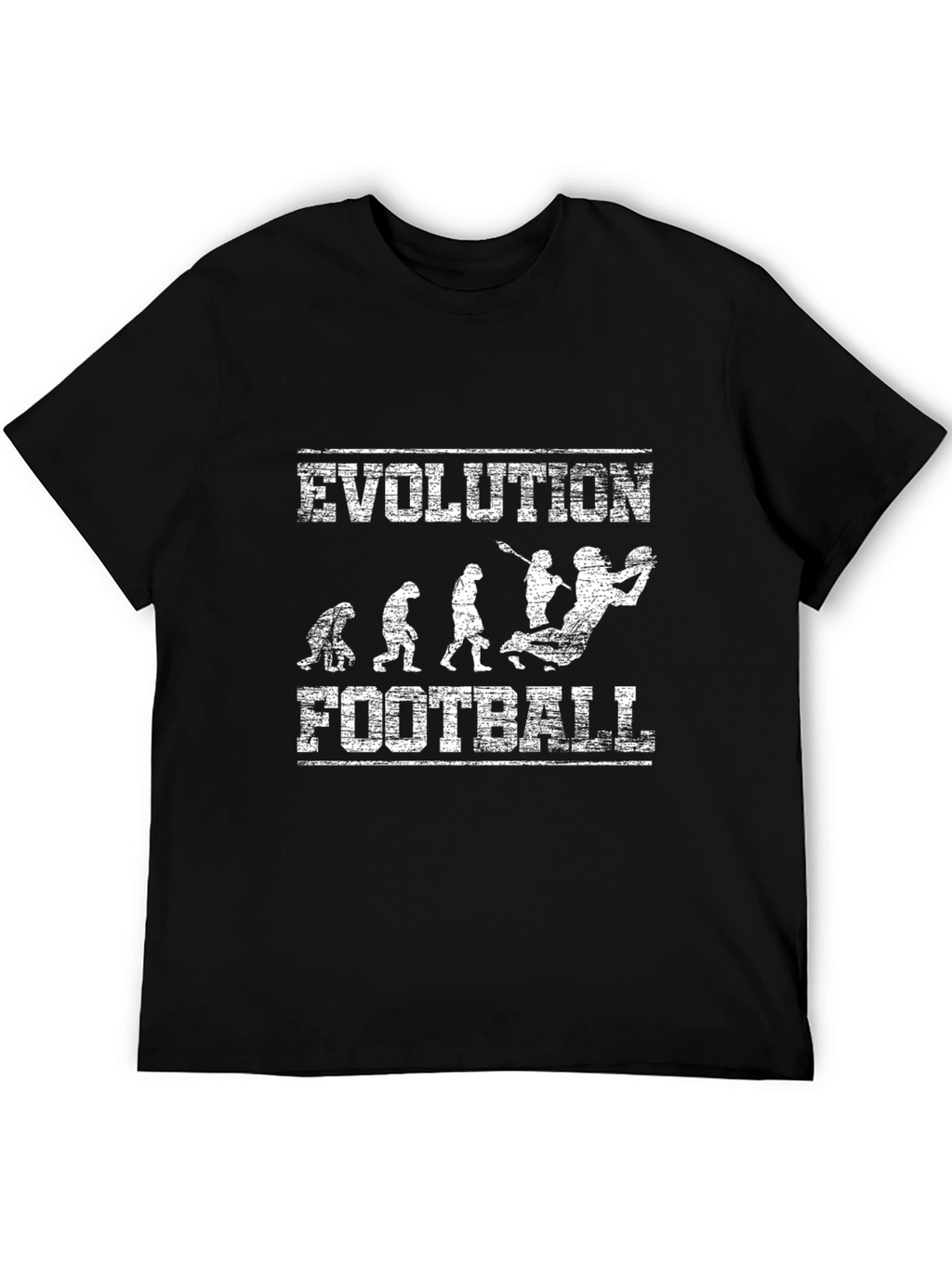 Evolution of Football Black T-Shirt