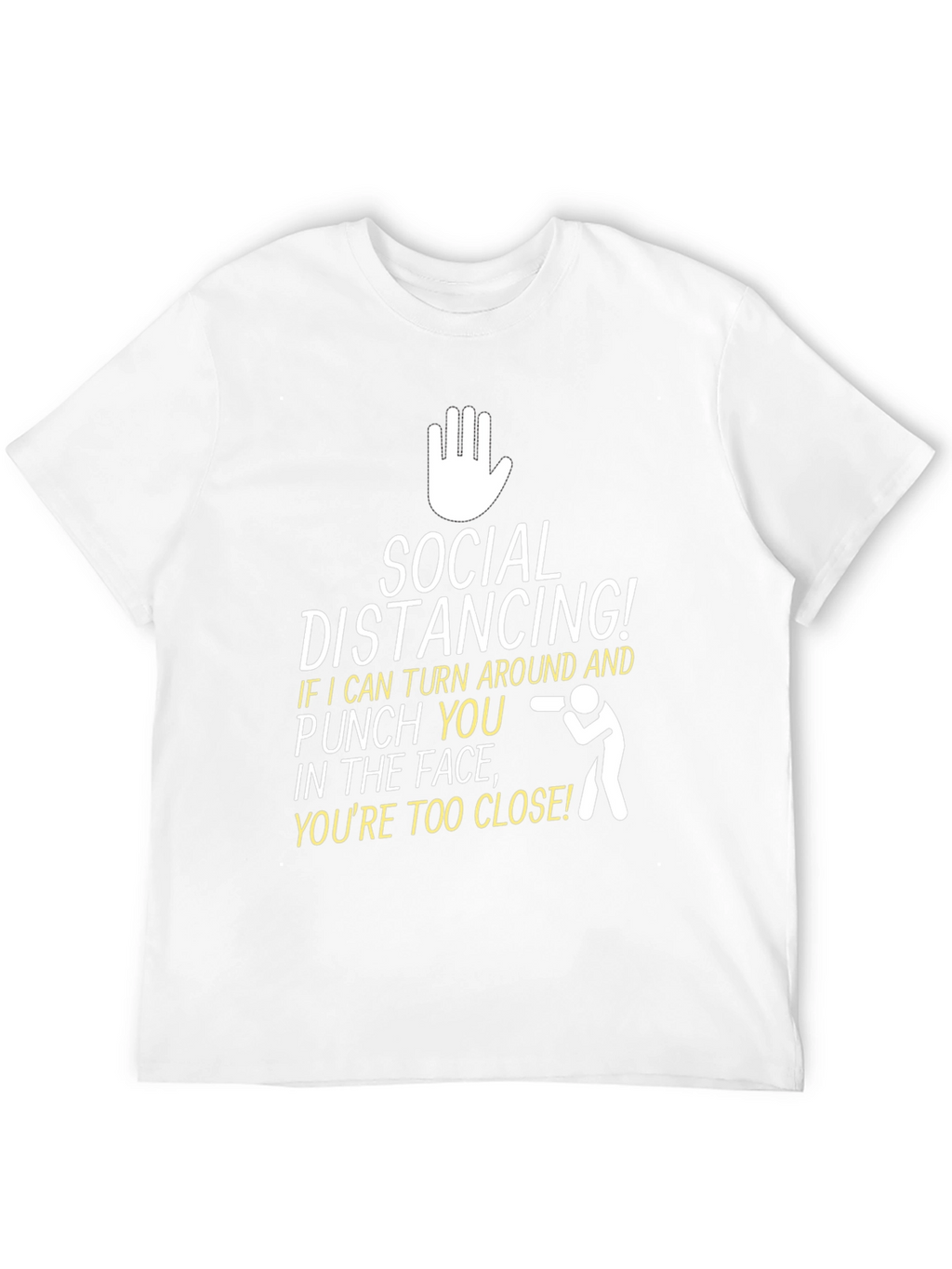 Social Distancing Graphic Tee - Funny Novelty T-Shirt