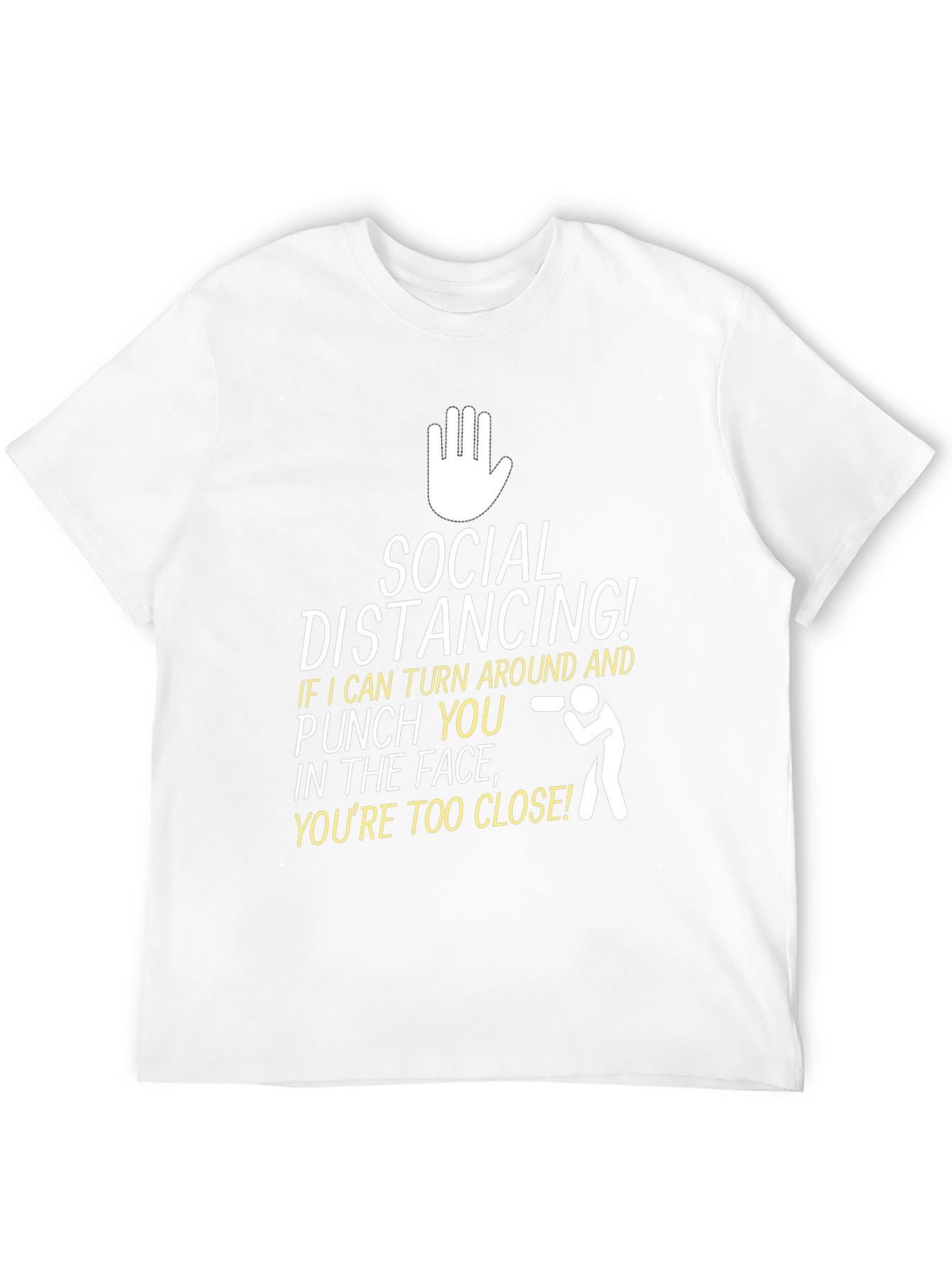 Social Distancing Graphic Tee - Funny Novelty T-Shirt