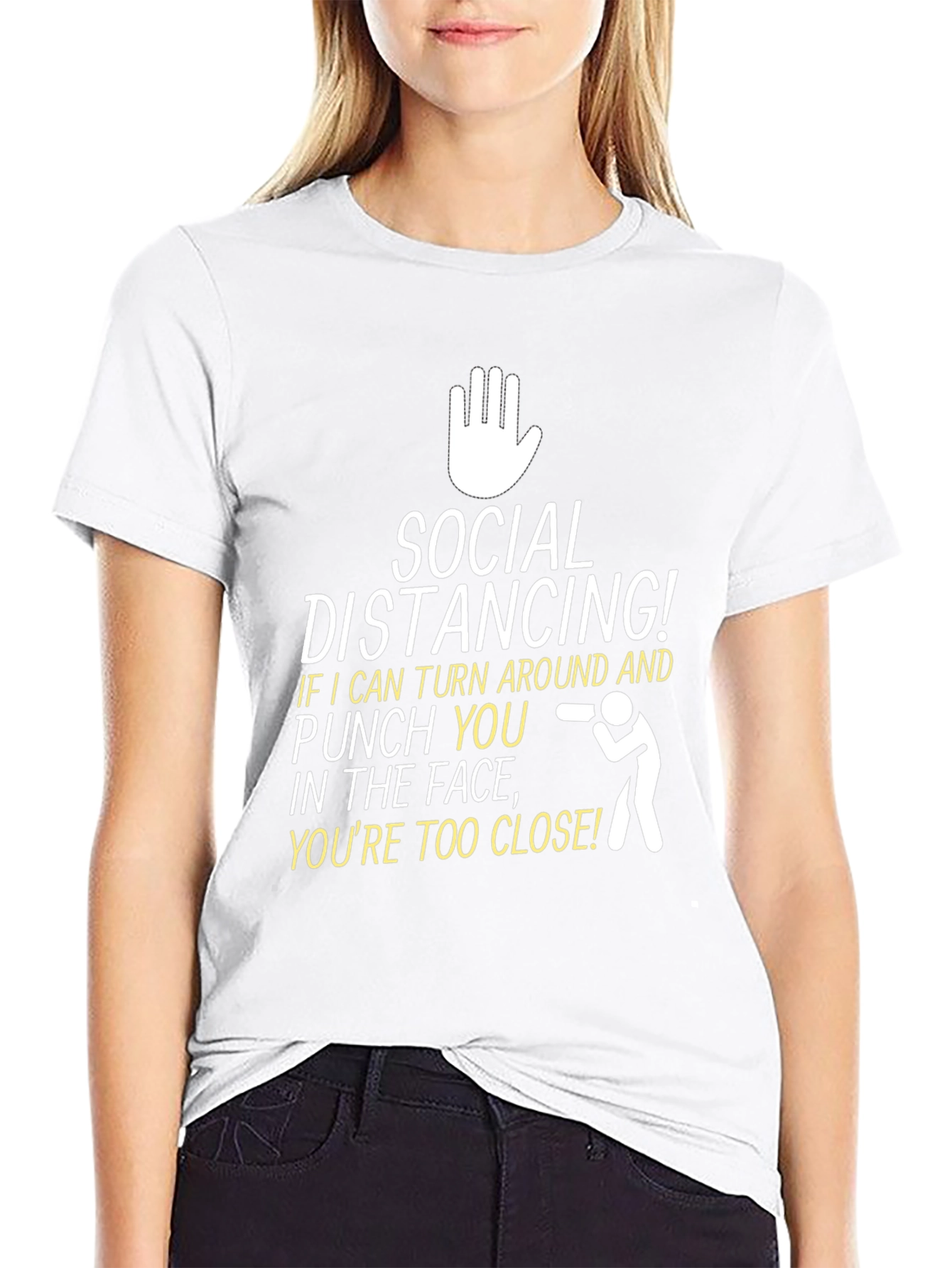 Social Distancing Graphic Tee - Funny Novelty T-Shirt