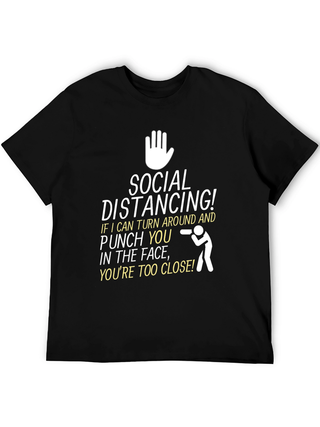 Social Distancing Graphic Tee - Funny Novelty T-Shirt