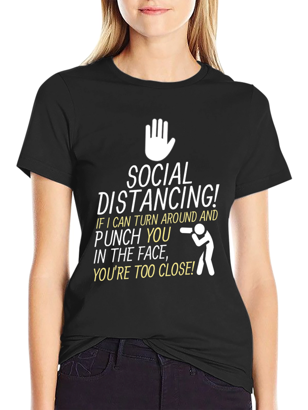 Social Distancing Graphic Tee - Funny Novelty T-Shirt
