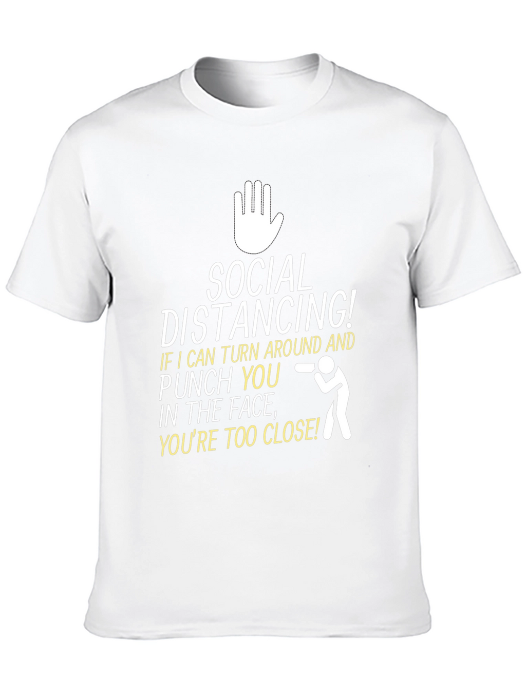Social Distancing Graphic Tee - Funny Novelty T-Shirt