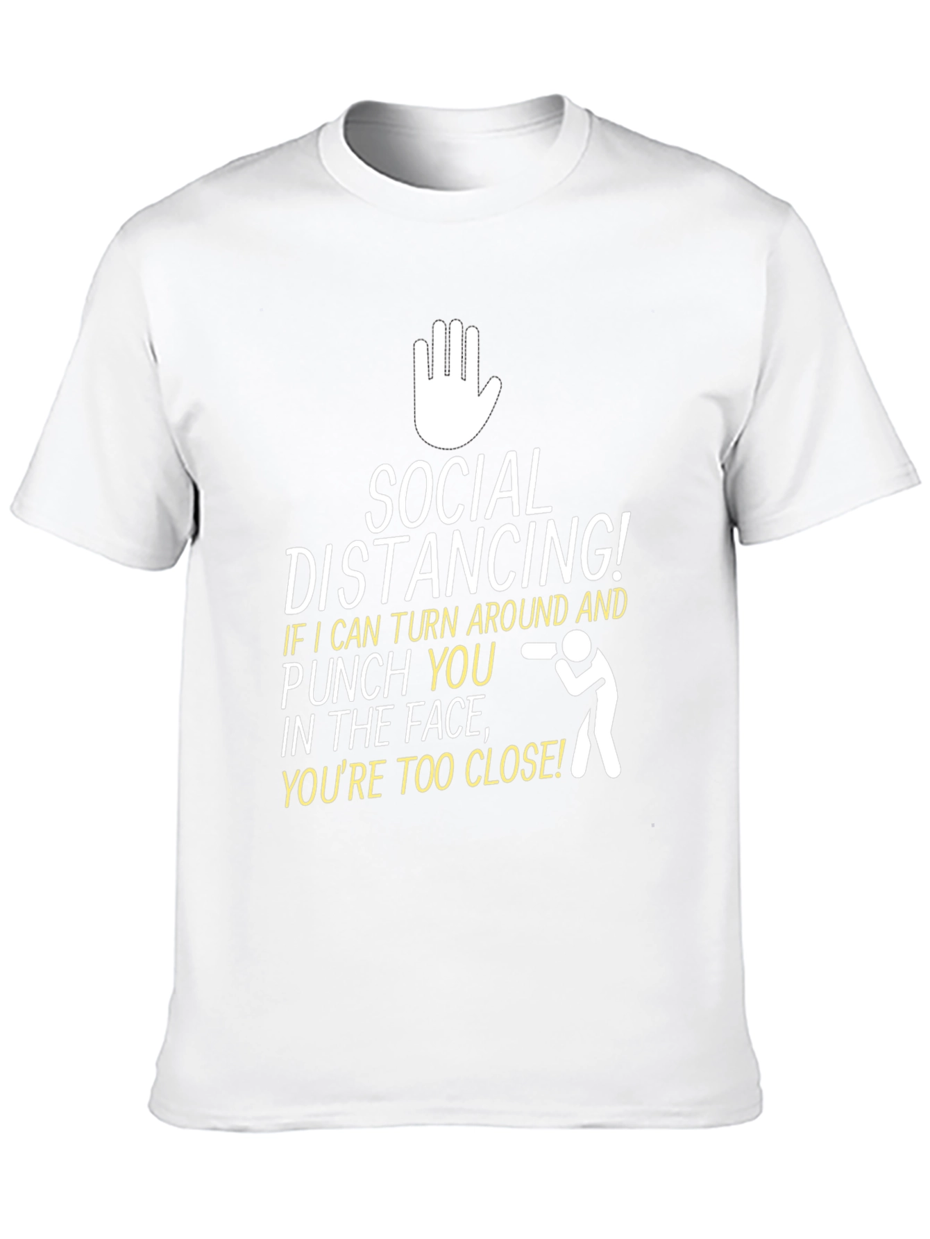 Social Distancing Graphic Tee - Funny Novelty T-Shirt