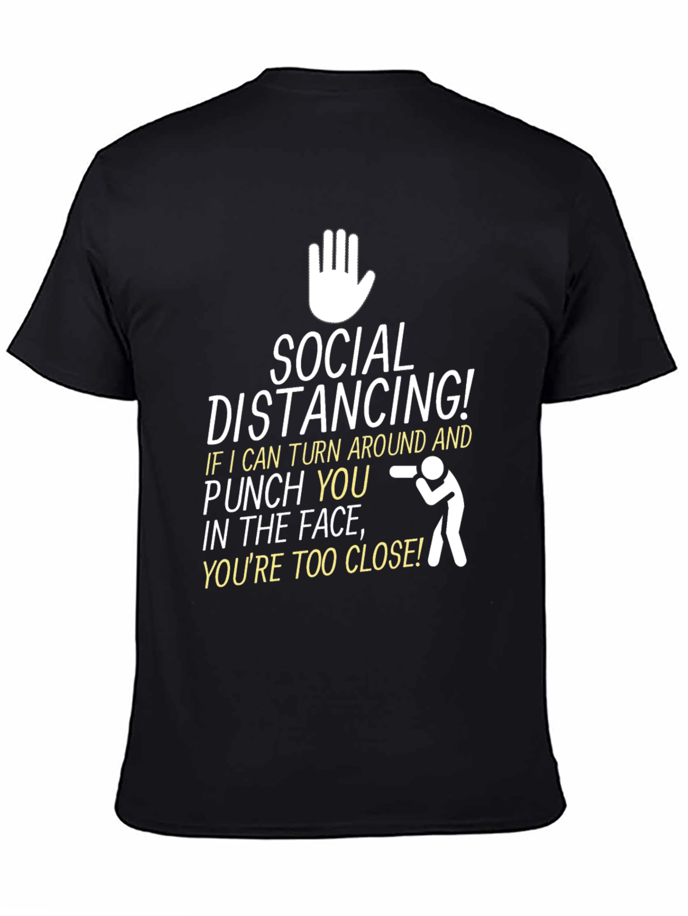 Social Distancing Graphic Tee - Funny Novelty T-Shirt