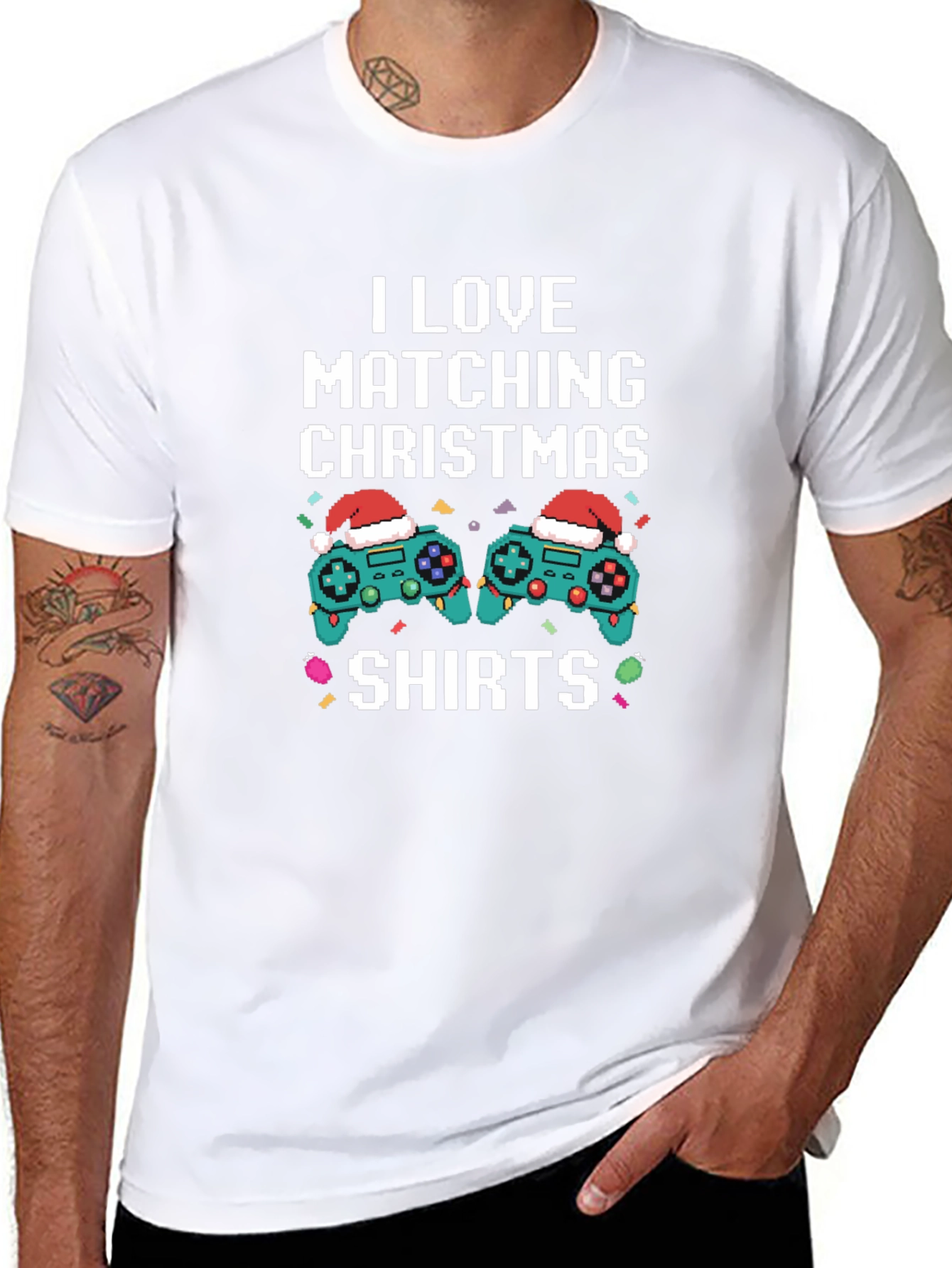 I Love Matching Christmas Shirts Gamer T-Shirt