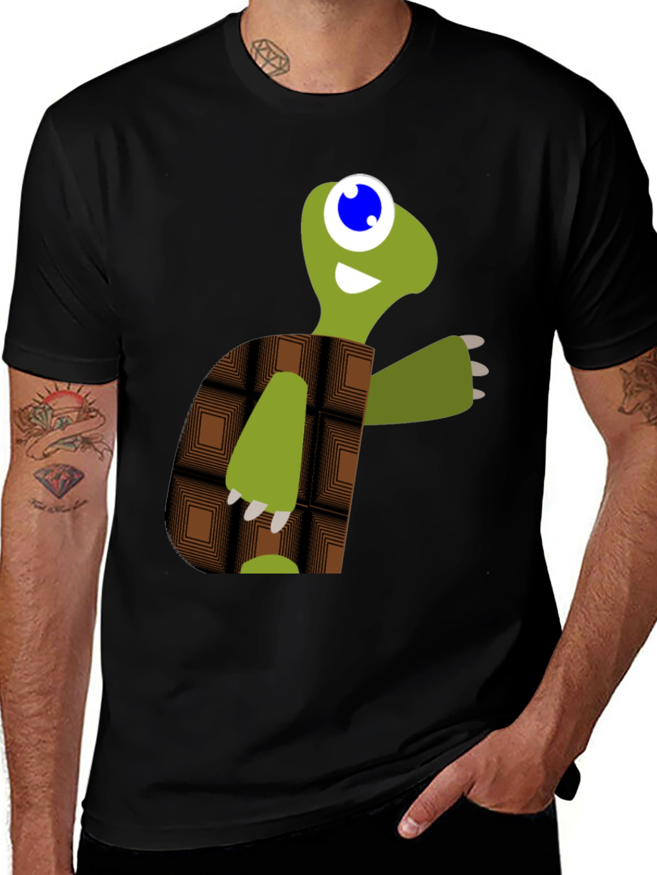 Turtle Graphic Tee - Black Casual Shirt