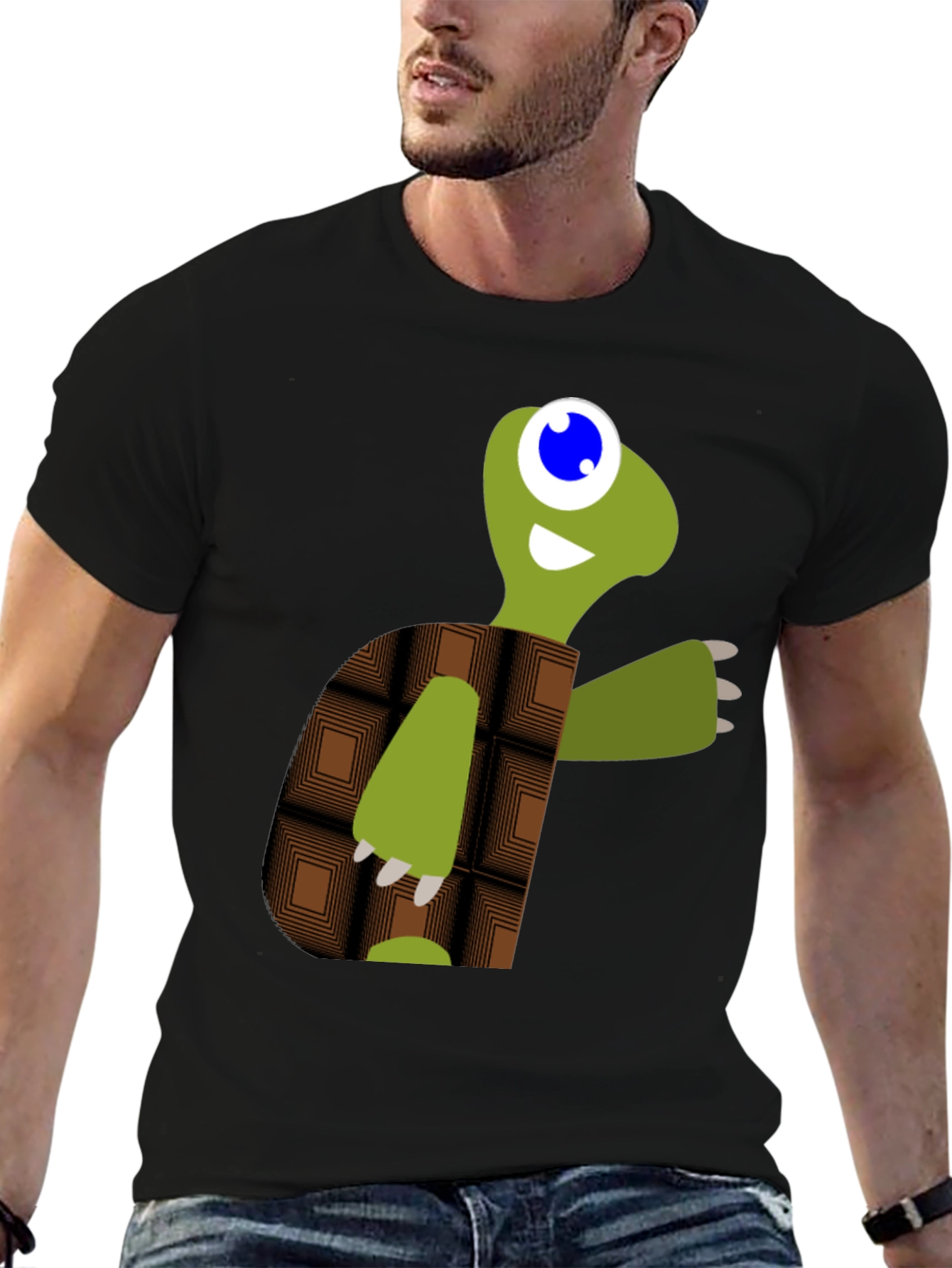 Turtle Graphic Tee - Black Casual Shirt