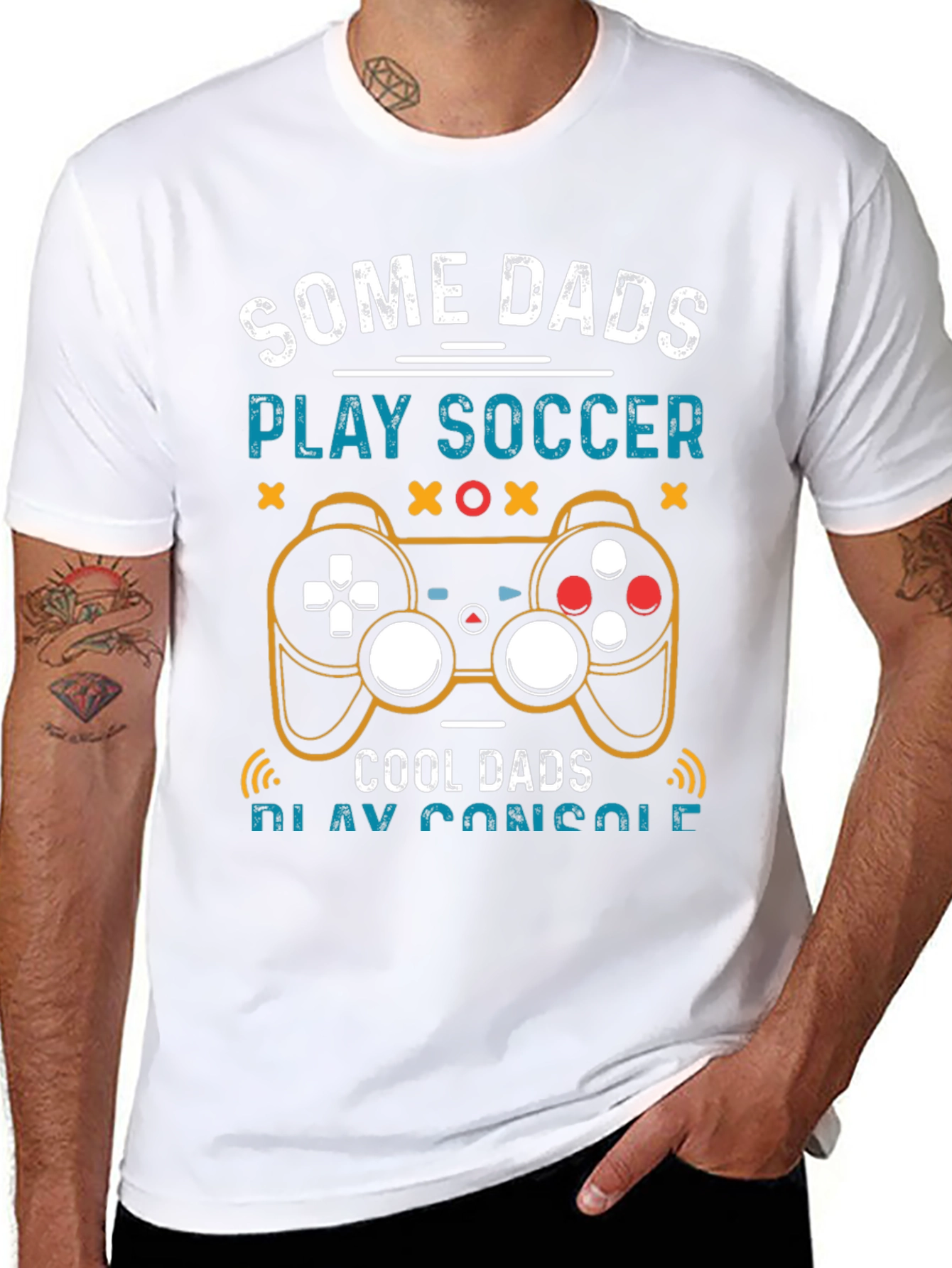 Some Dads Play Soccer Cool Dads Play Console T-Shirt