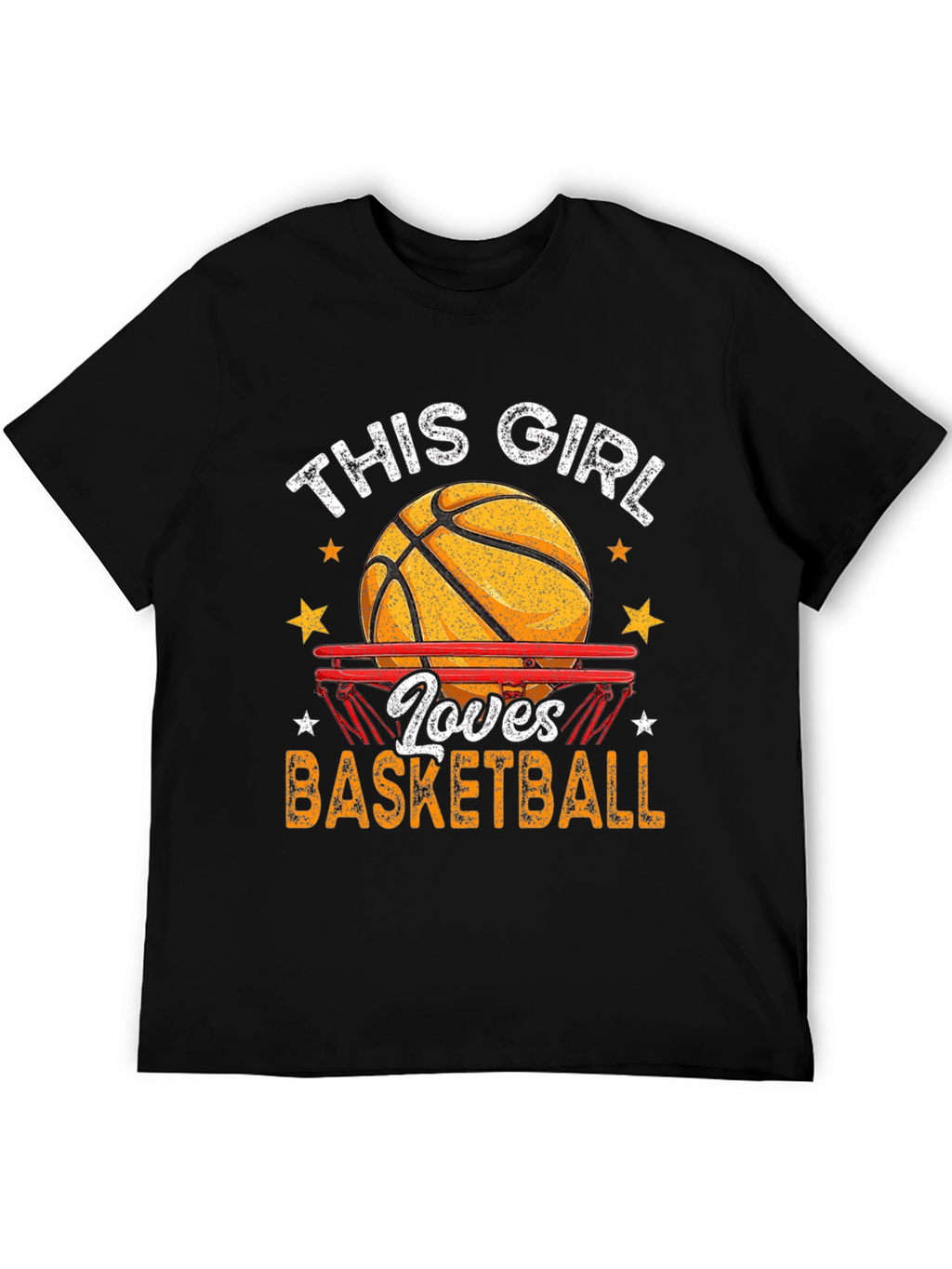 This Girl Loves Basketball Graphic T-Shirt