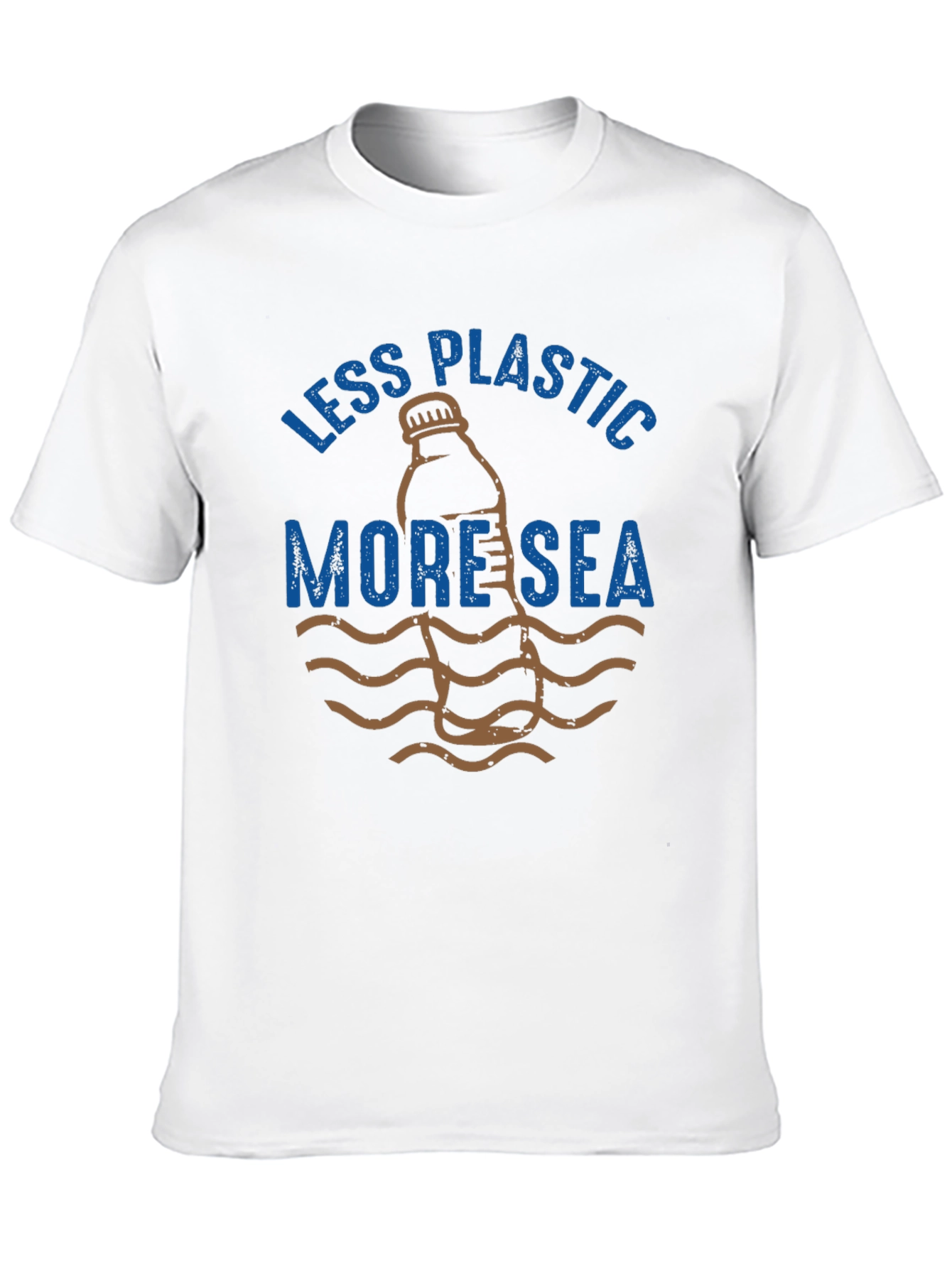 Eco-Friendly Less Plastic More Sea Graphic T-Shirt