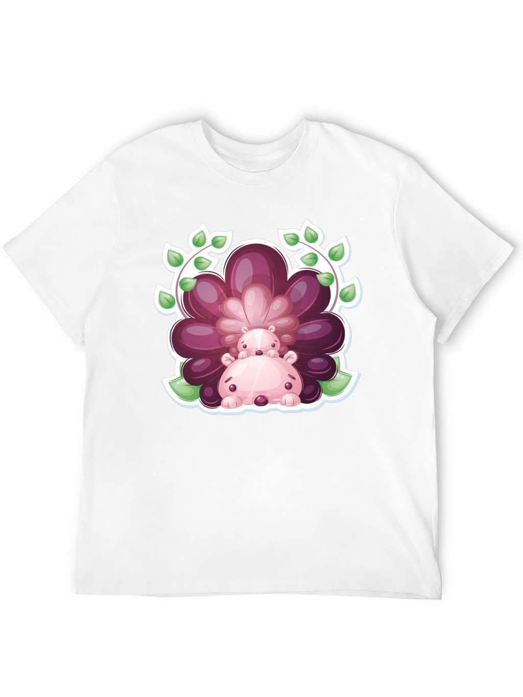 Cute Hedgehog Flower T-Shirt