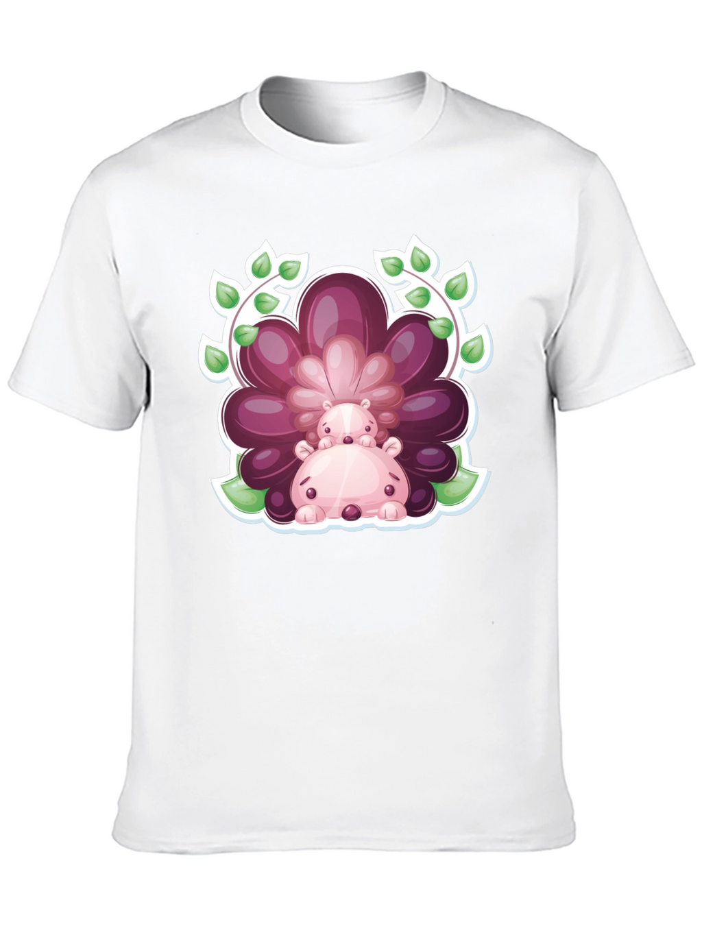 Cute Hedgehog Flower T-Shirt