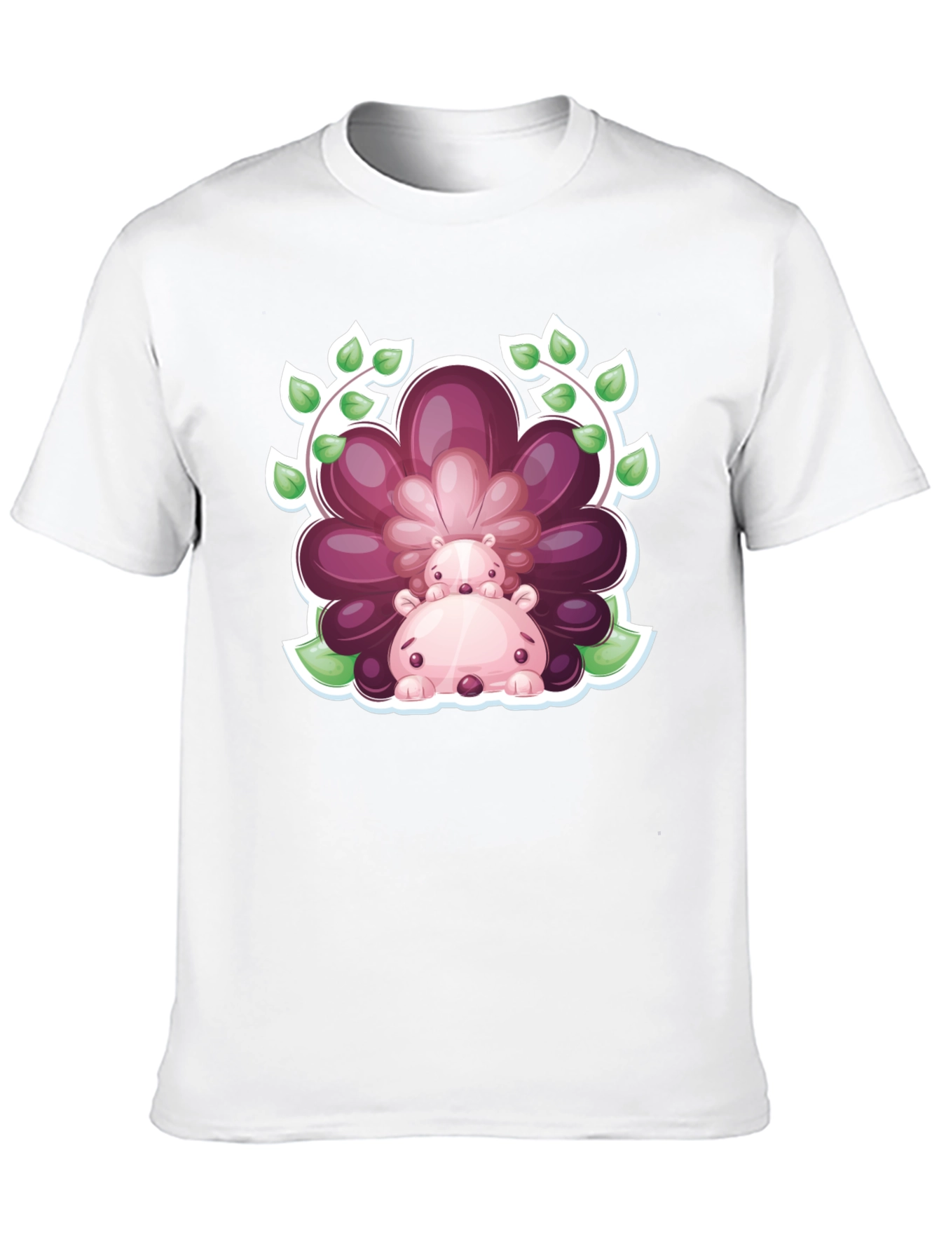 Cute Hedgehog Flower T-Shirt