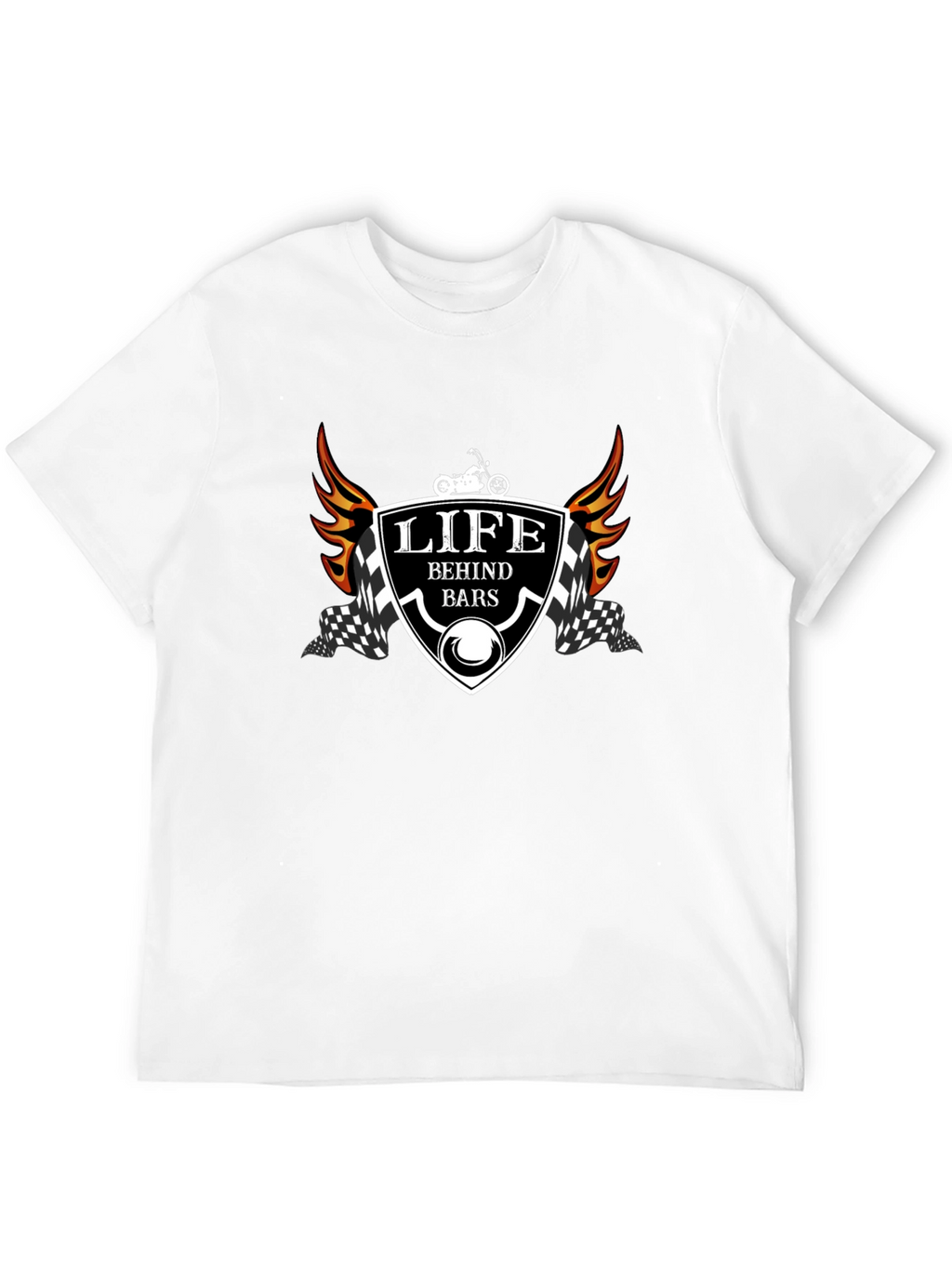 Life Behind Bars T-Shirt - Motorcycle Design