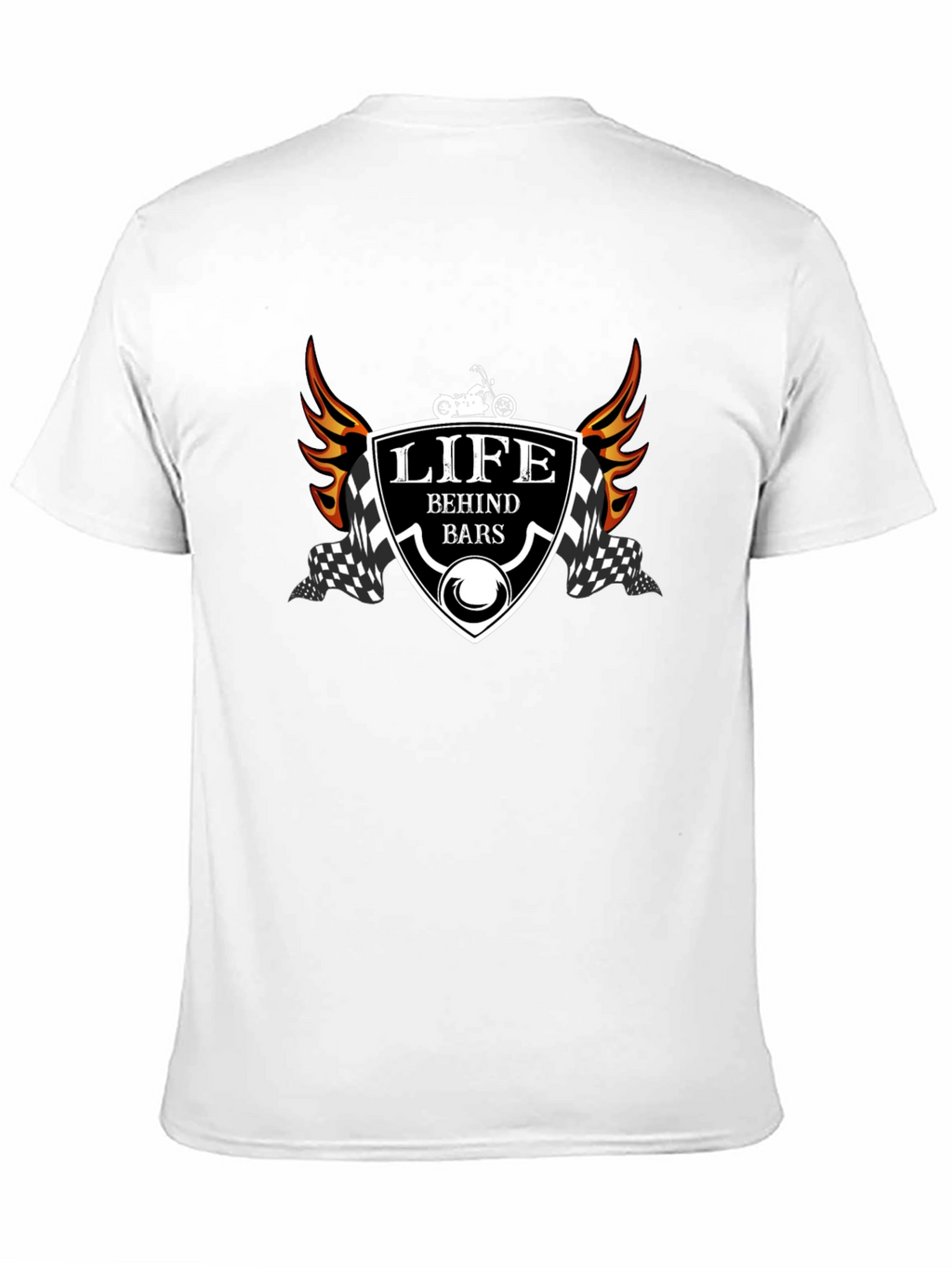 Life Behind Bars T-Shirt - Motorcycle Design