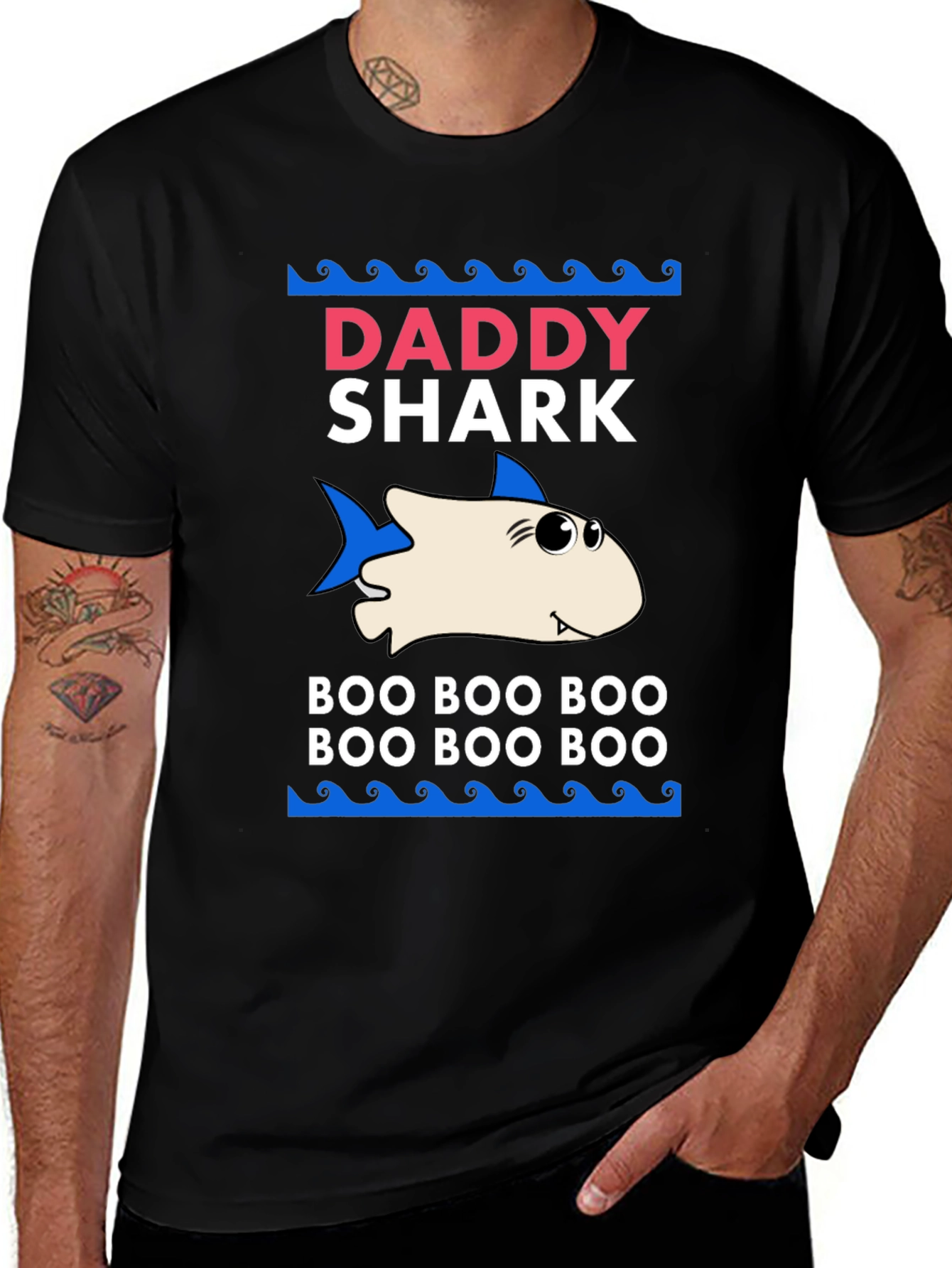 Daddy Shark Graphic Tee - Boo Boo Boo