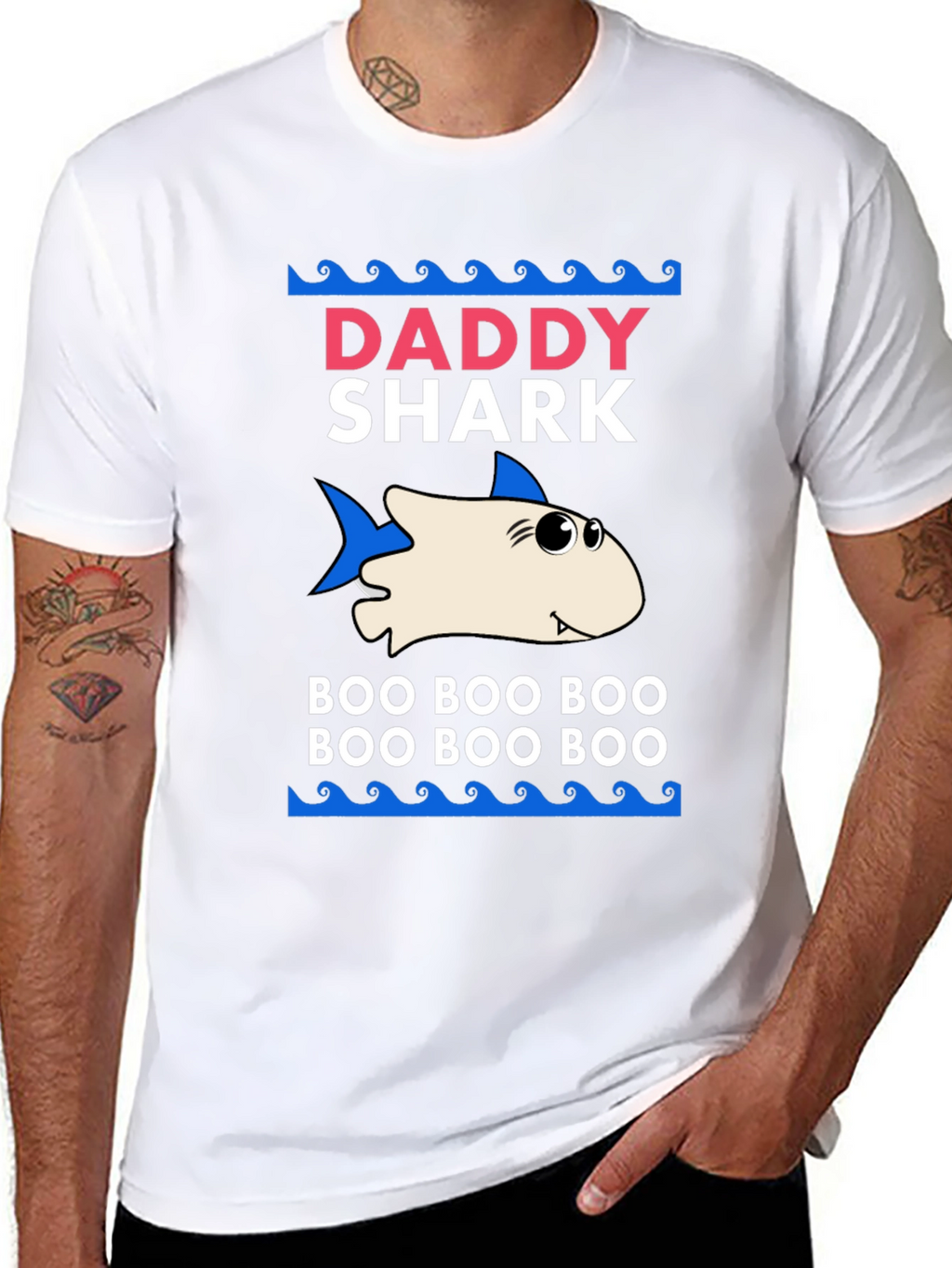 Daddy Shark Graphic Tee - Boo Boo Boo
