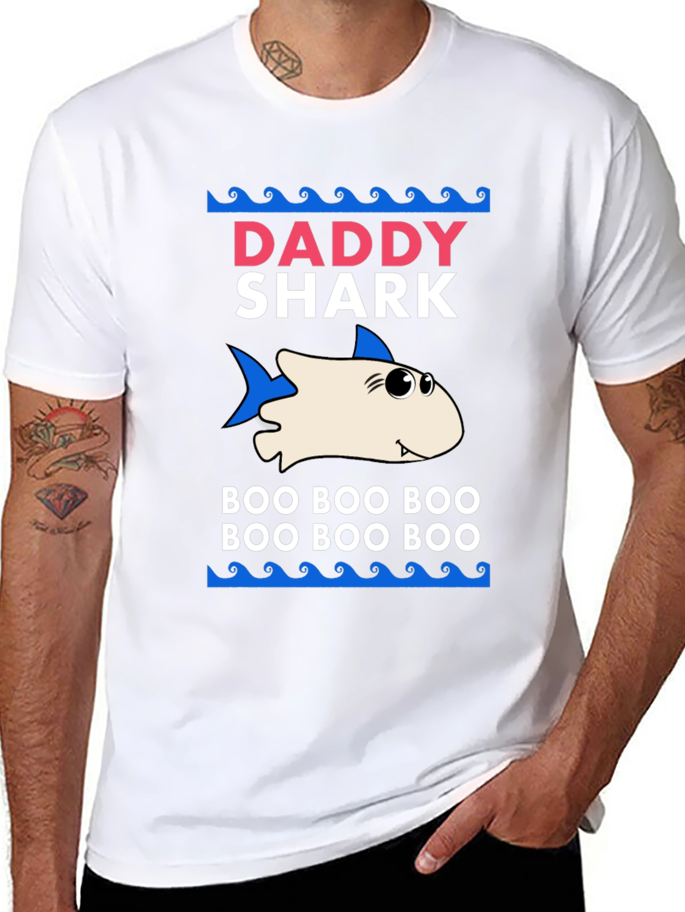 Daddy Shark Graphic Tee - Boo Boo Boo