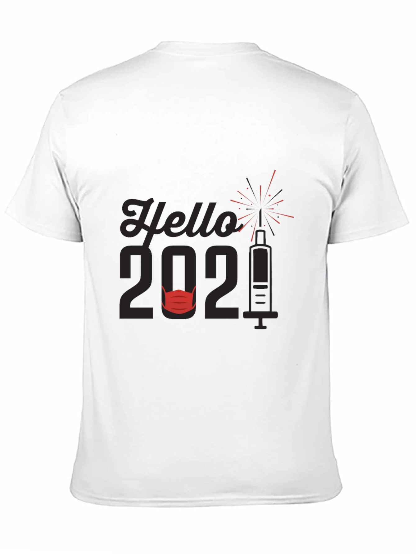 Hello 2021 T-Shirt Vaccine & Mask Design