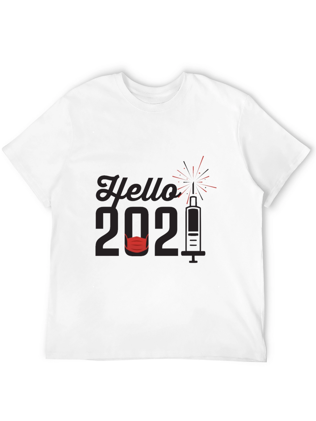 Hello 2021 T-Shirt Vaccine & Mask Design