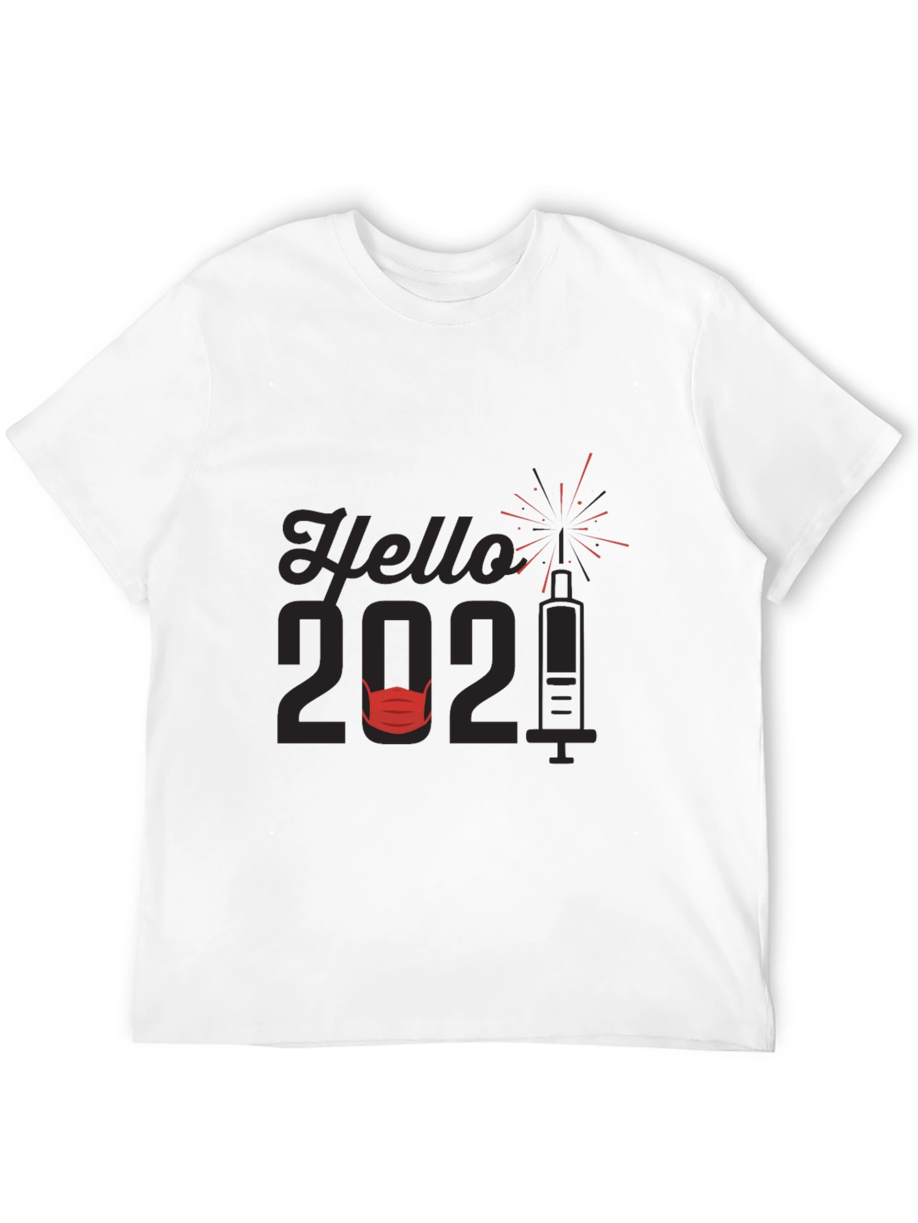 Hello 2021 T-Shirt Vaccine & Mask Design