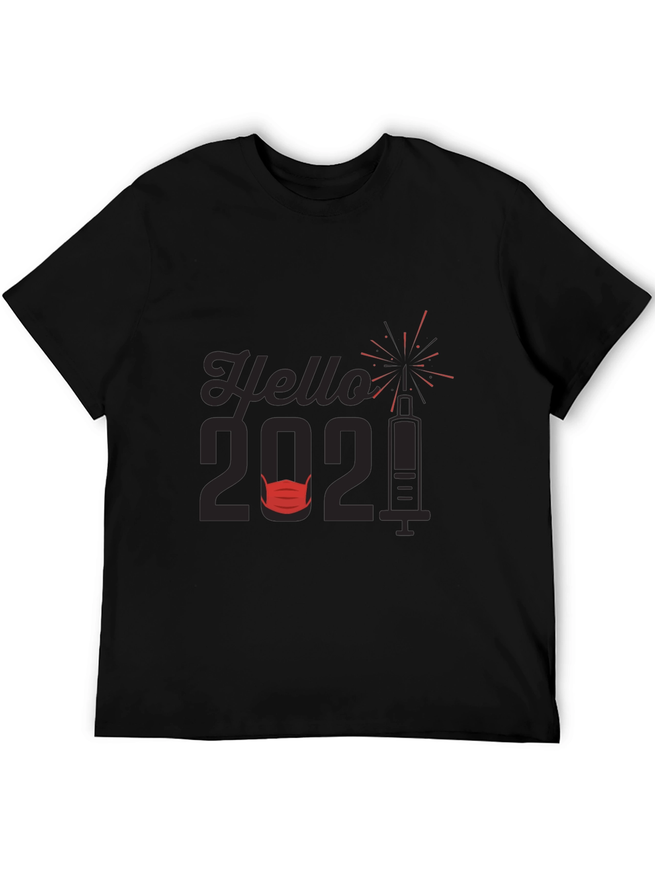 Hello 2021 T-Shirt Vaccine & Mask Design