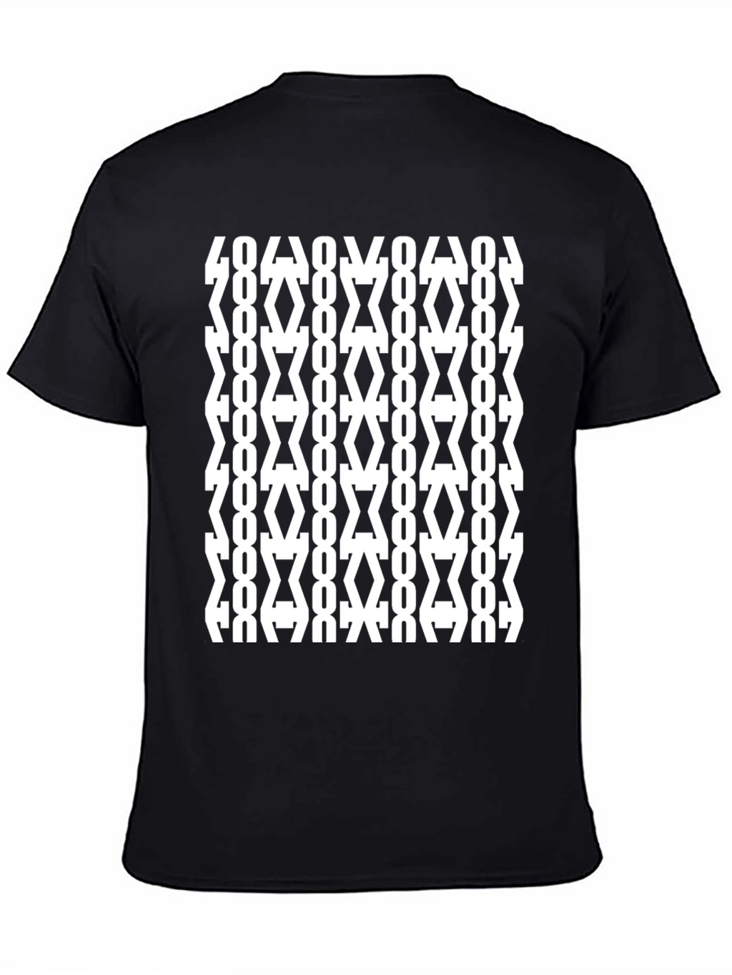 Geometric Pattern Black T-Shirt