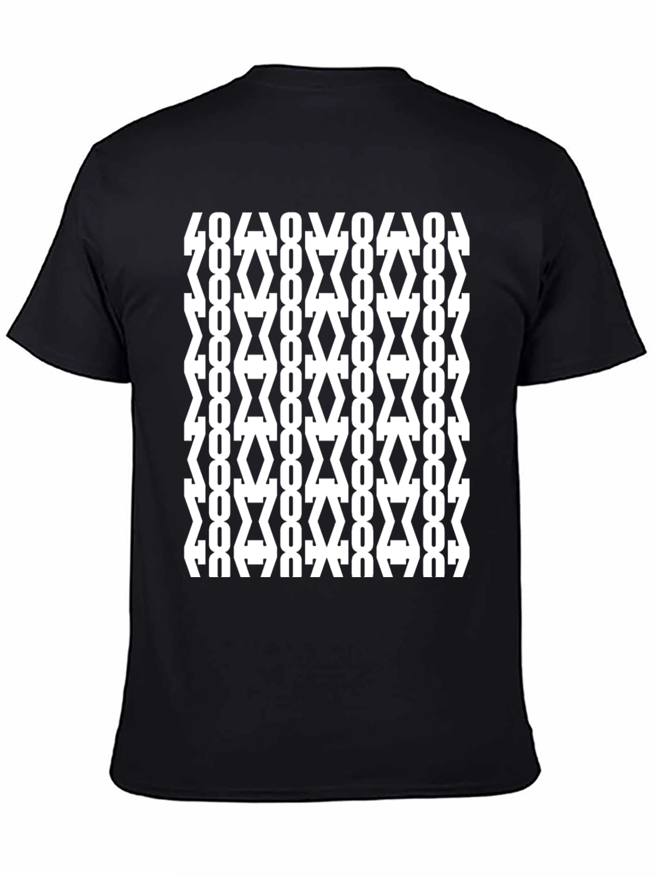 Geometric Pattern Black T-Shirt