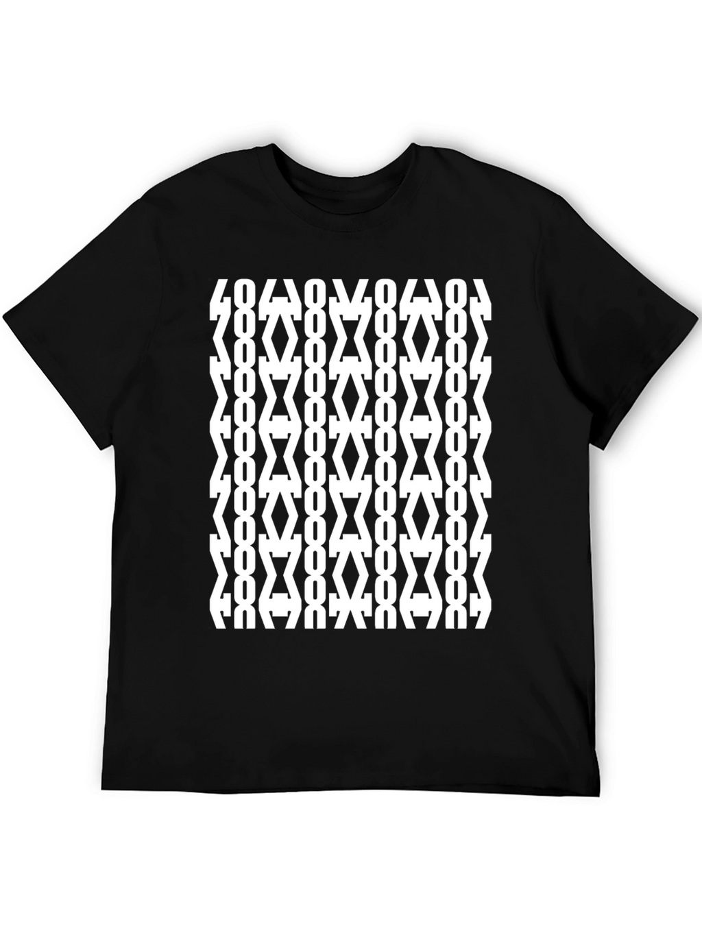 Geometric Pattern Black T-Shirt