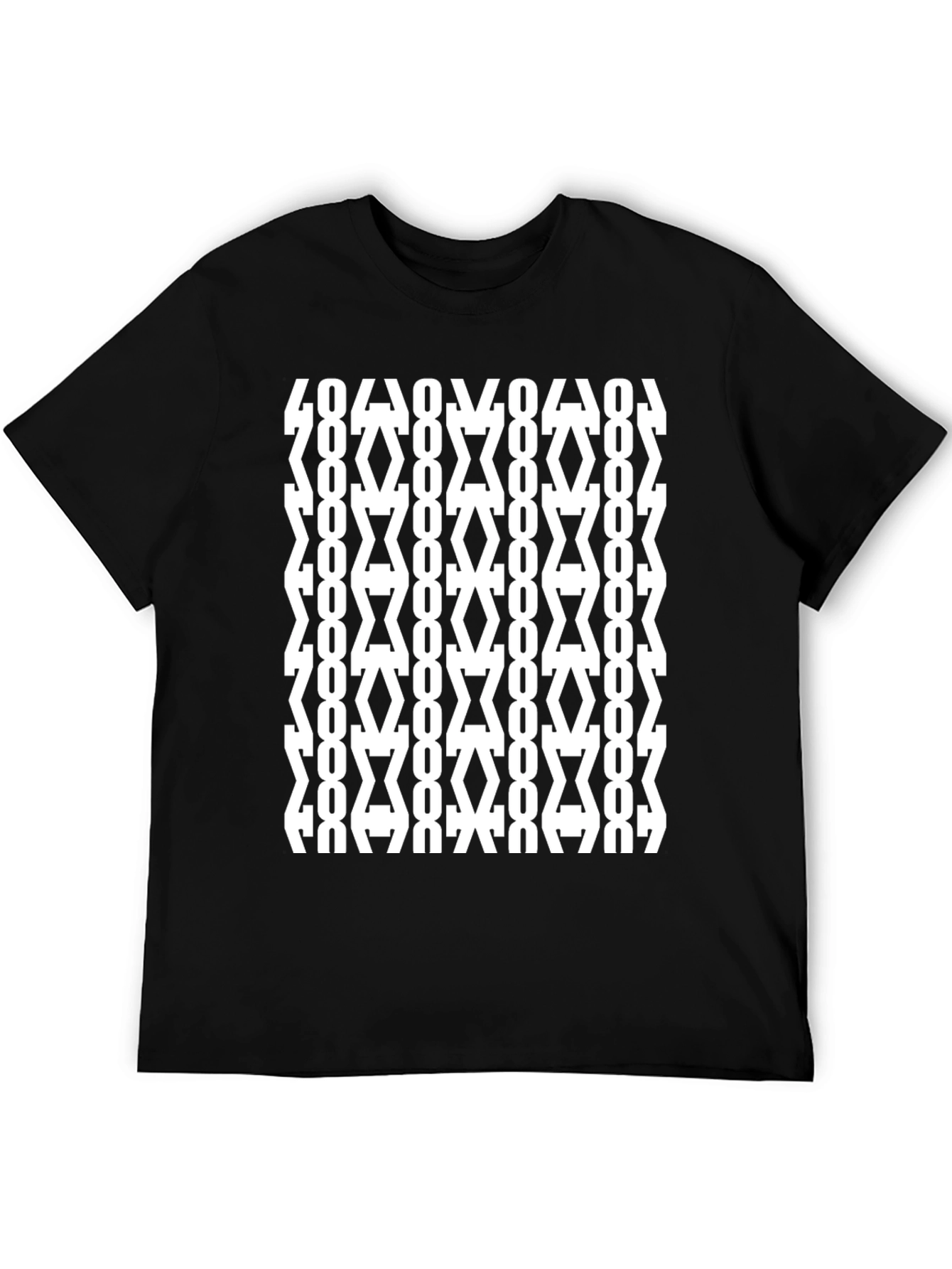 Geometric Pattern Black T-Shirt