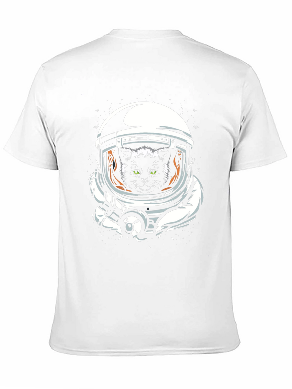 Space Cat T-Shirt - Black Crew Neck Tee