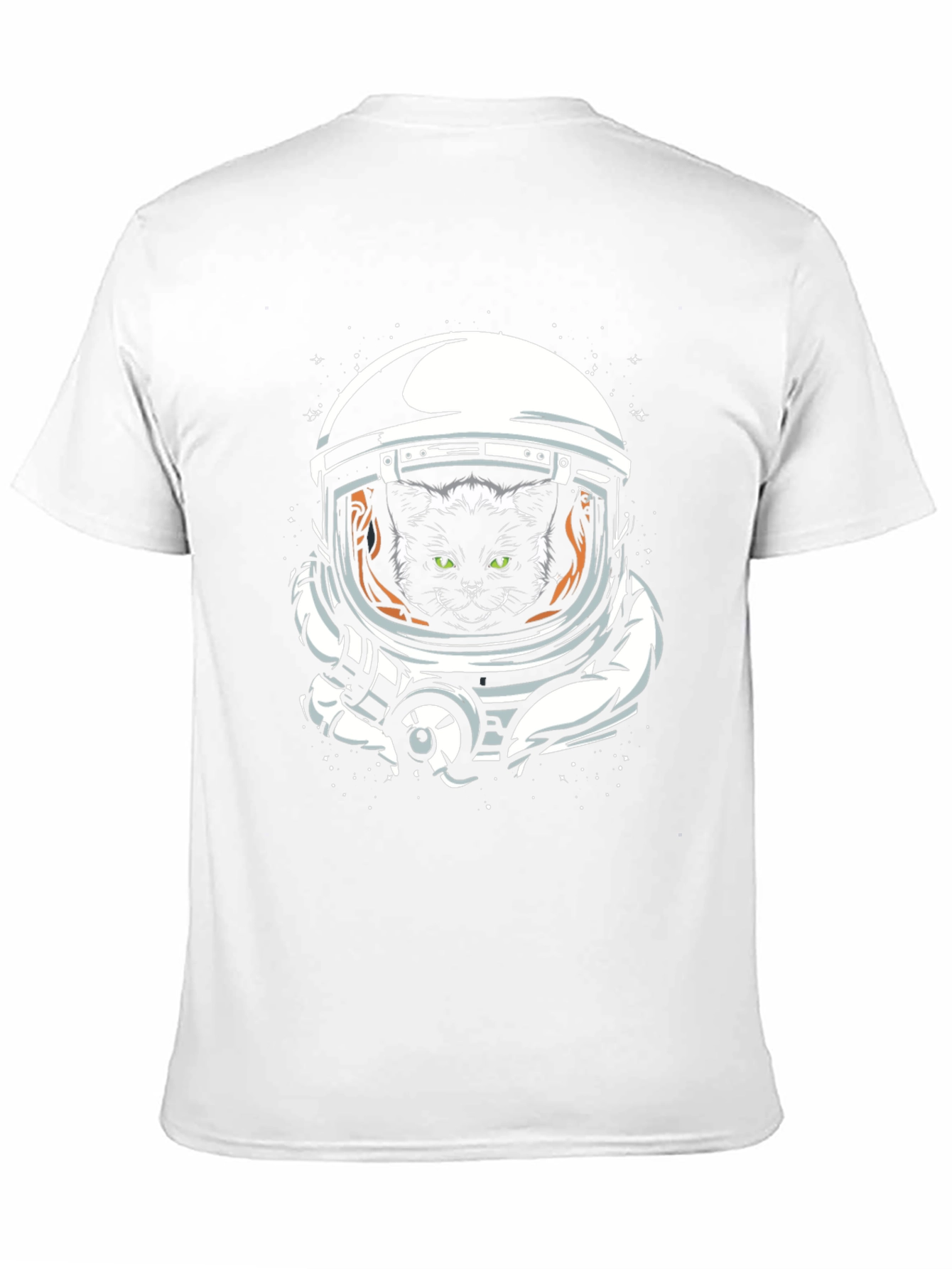 Space Cat T-Shirt - Black Crew Neck Tee