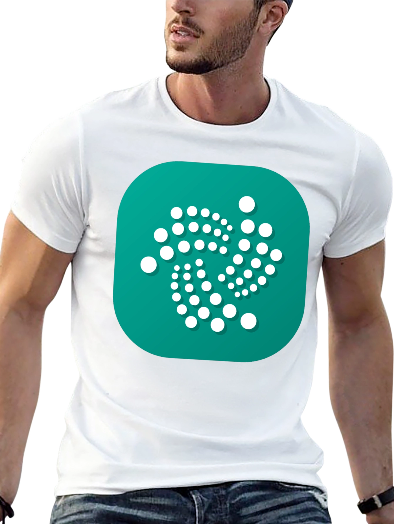 IOTA Crypto Black T-Shirt - Modern Digital Currency Design