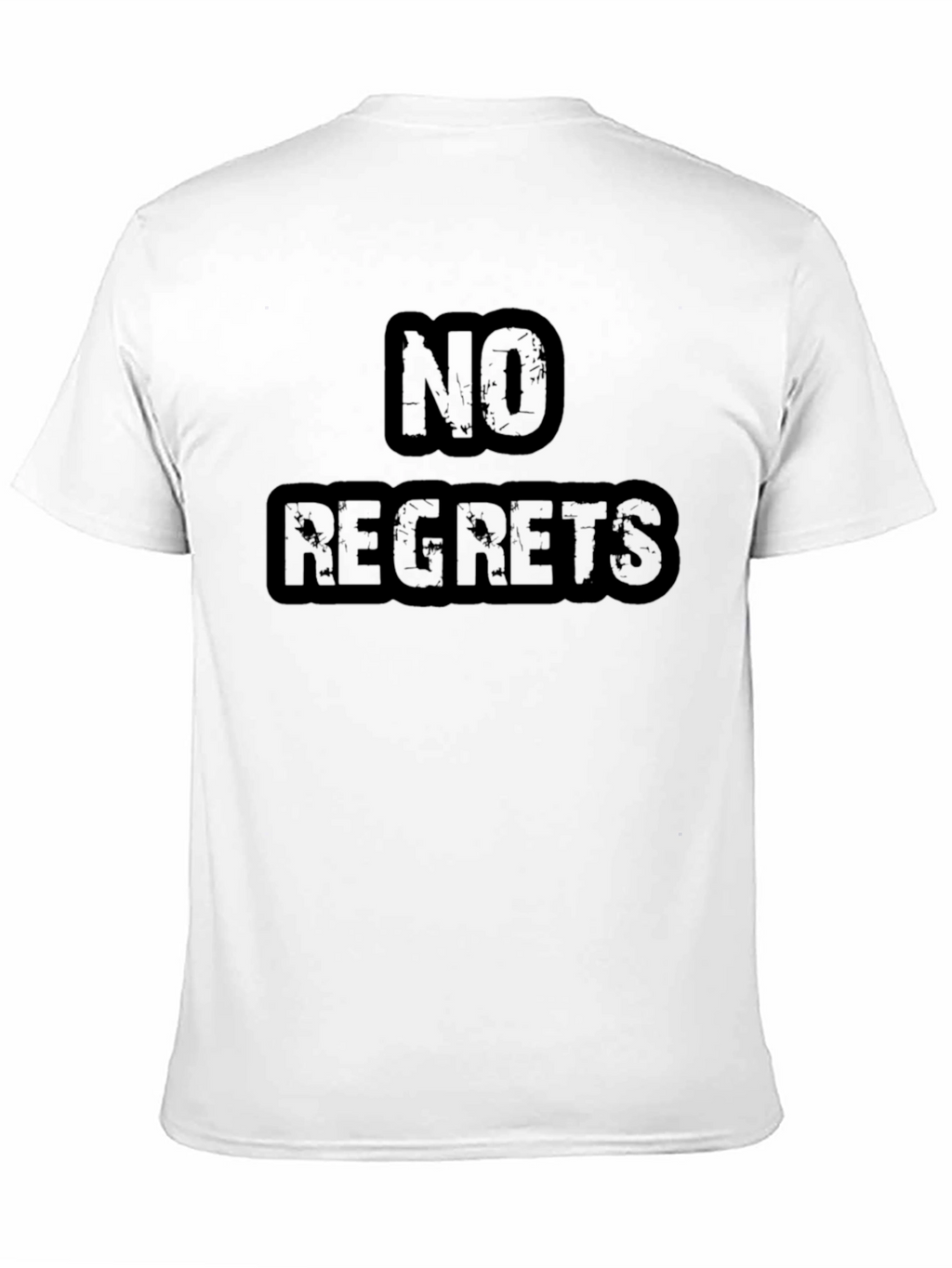 No Regrets Black Graphic Tee