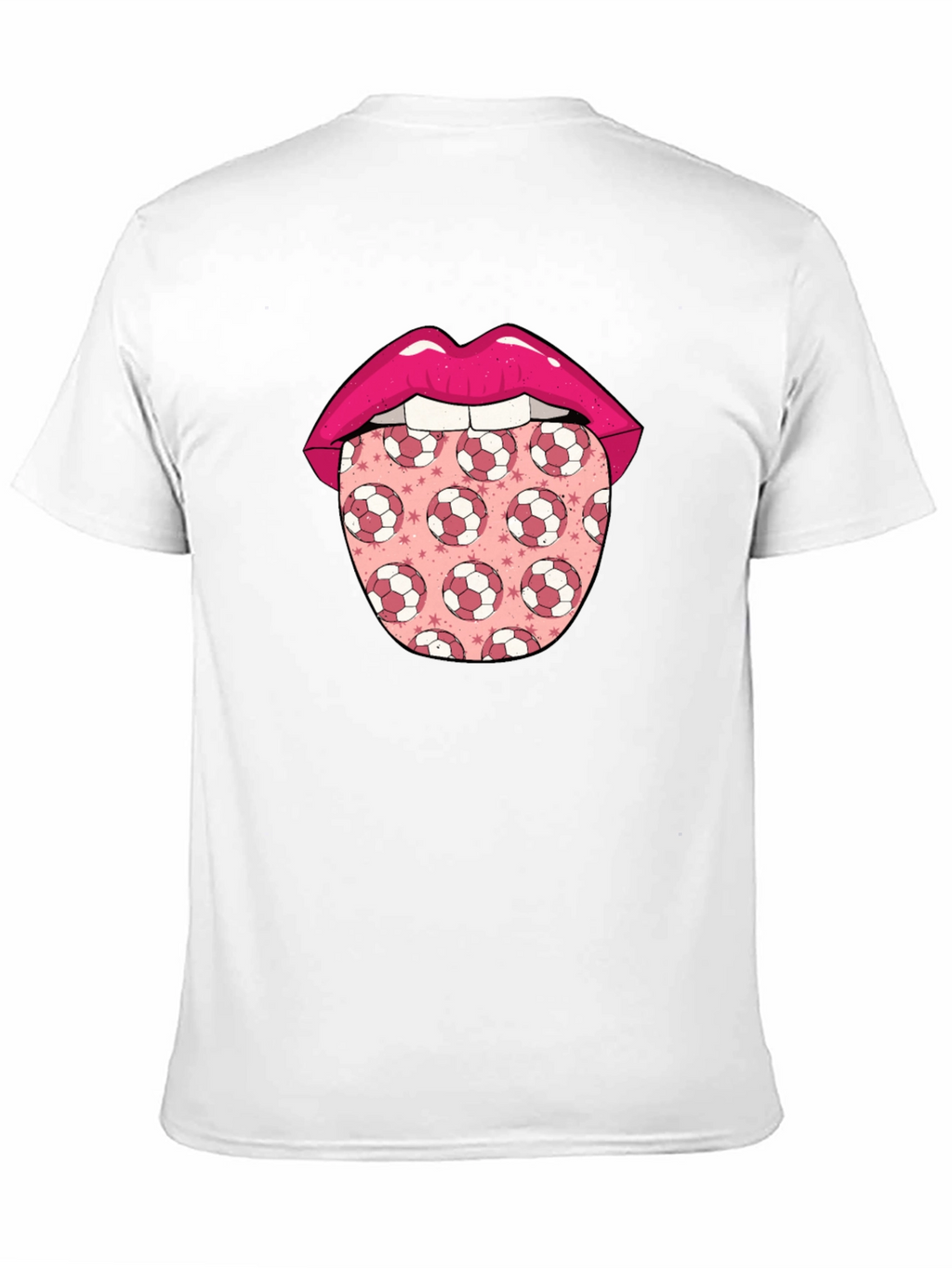 Soccer Ball Tongue Graphic T-Shirt
