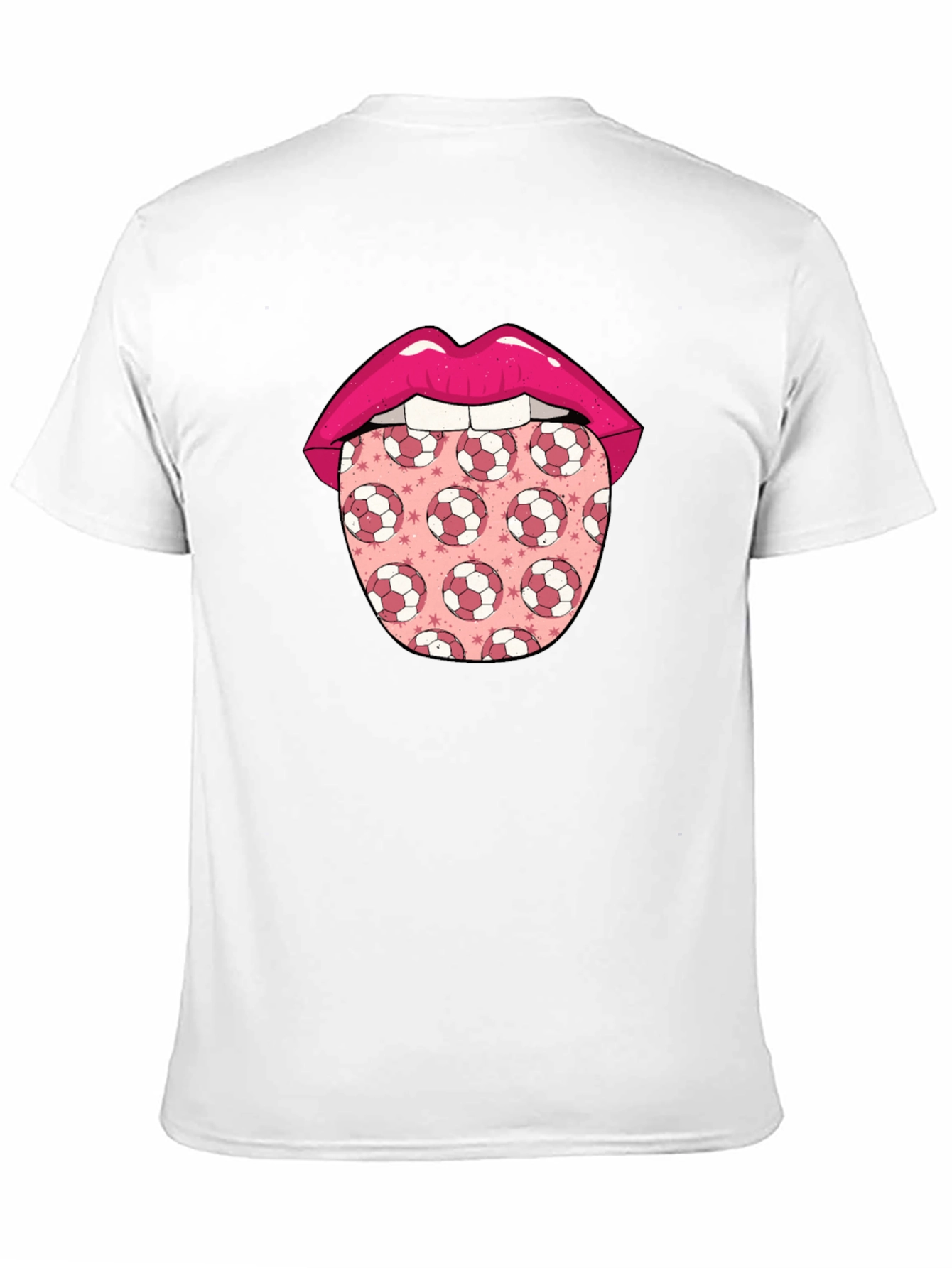 Soccer Ball Tongue Graphic T-Shirt