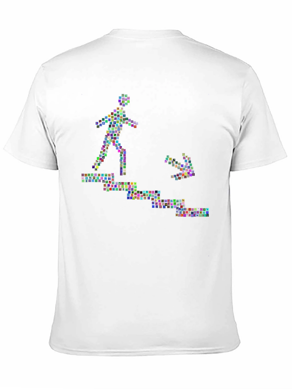 Abstract Graphic Print Black Crew Neck Tee