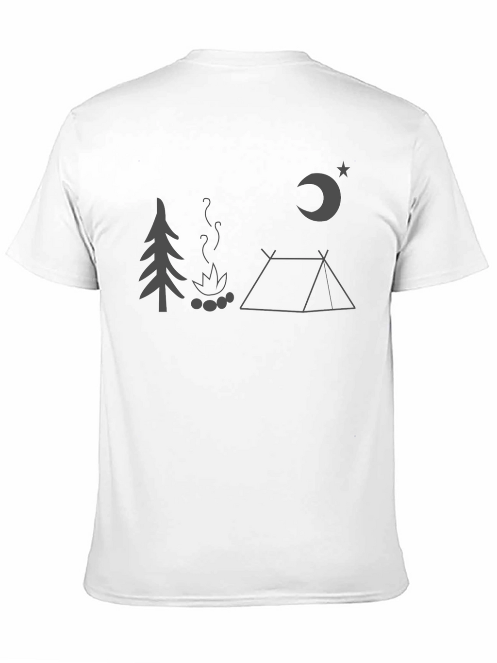 Camping Night Graphic Tee - Black Unisex T-Shirt