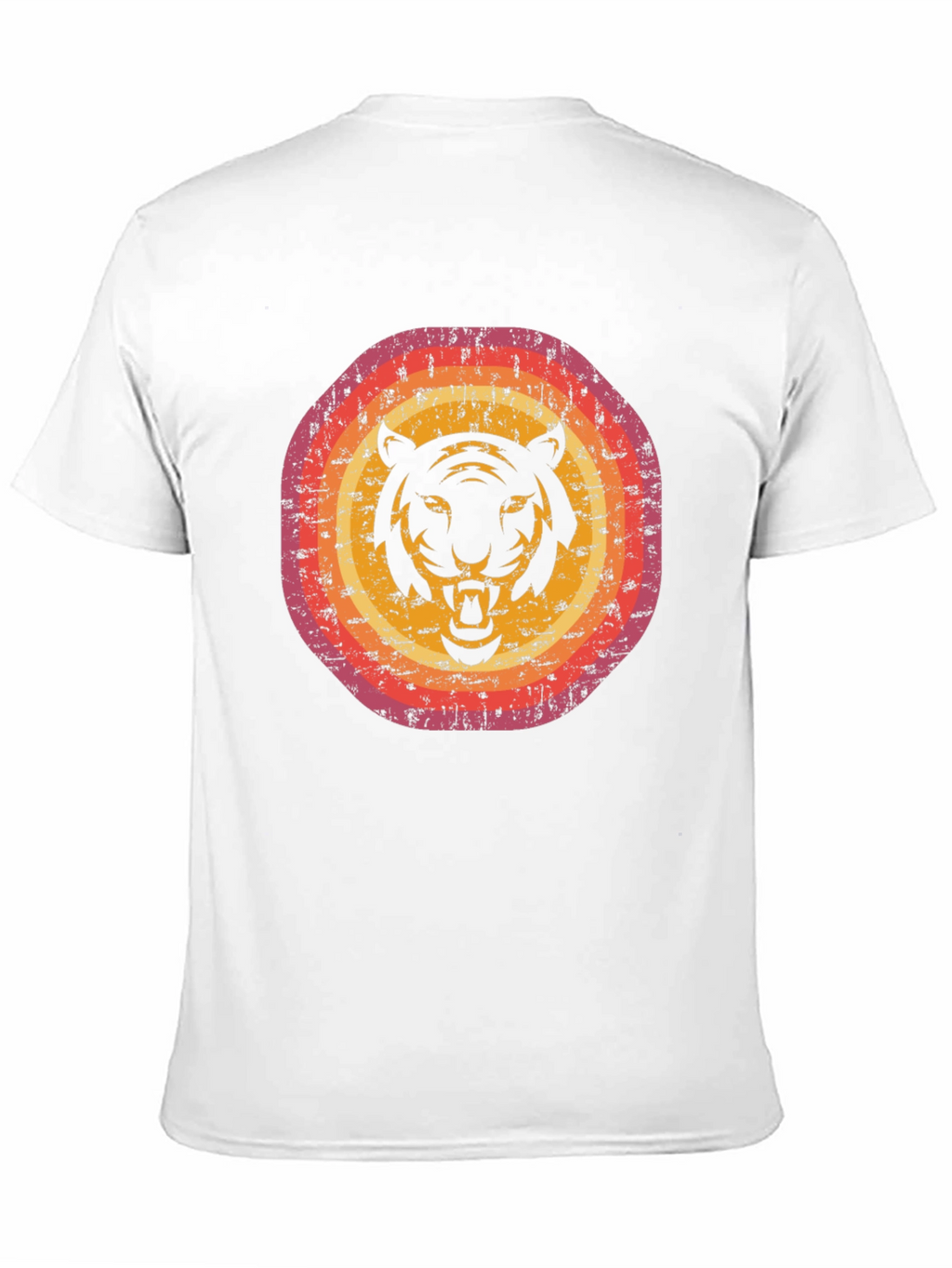 Retro Tiger Graphic Tee - Black Cotton Blend