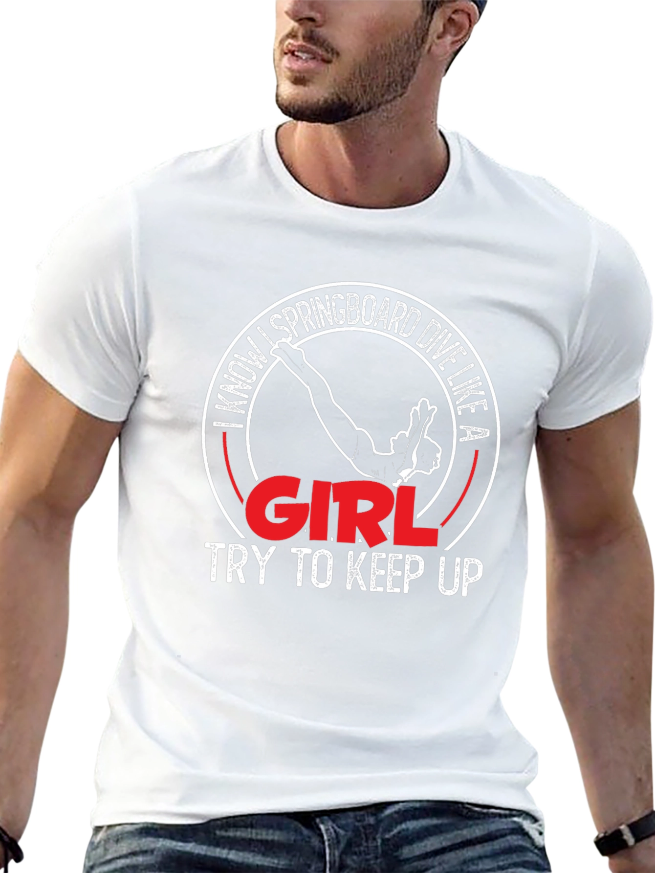 I Know Springboard Dive Like a Girl T-Shirt