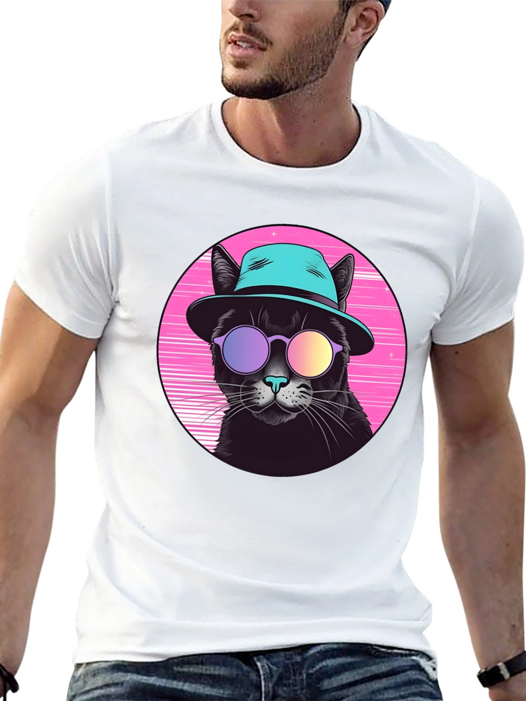 Cool Cat Retro T-Shirt