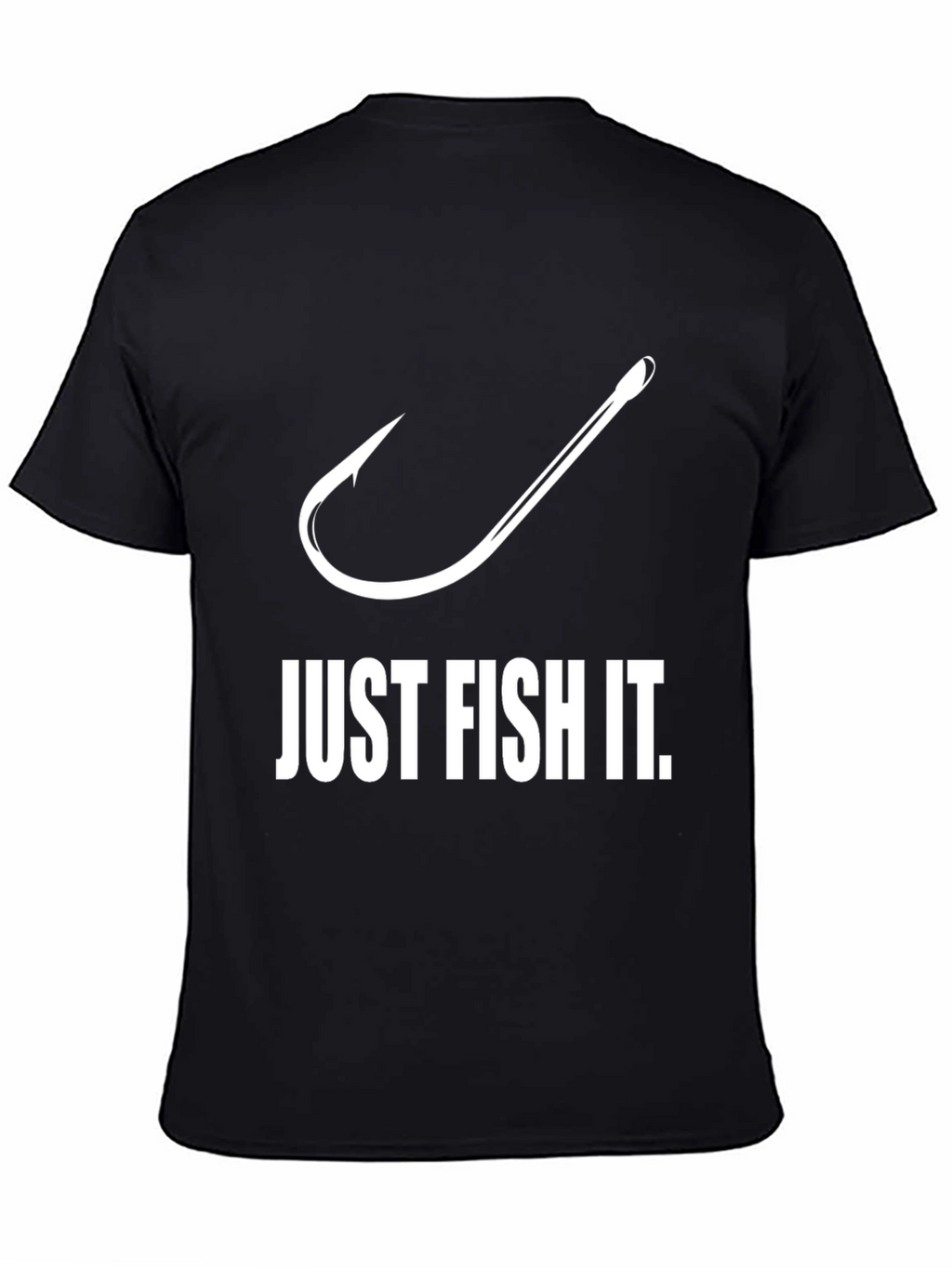 Just Fish It T-Shirt Fishing Hook Design Mens Tee
