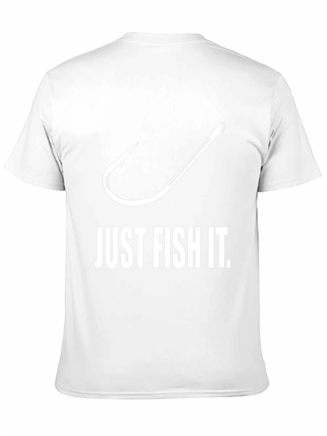 Just Fish It T-Shirt Fishing Hook Design Mens Tee