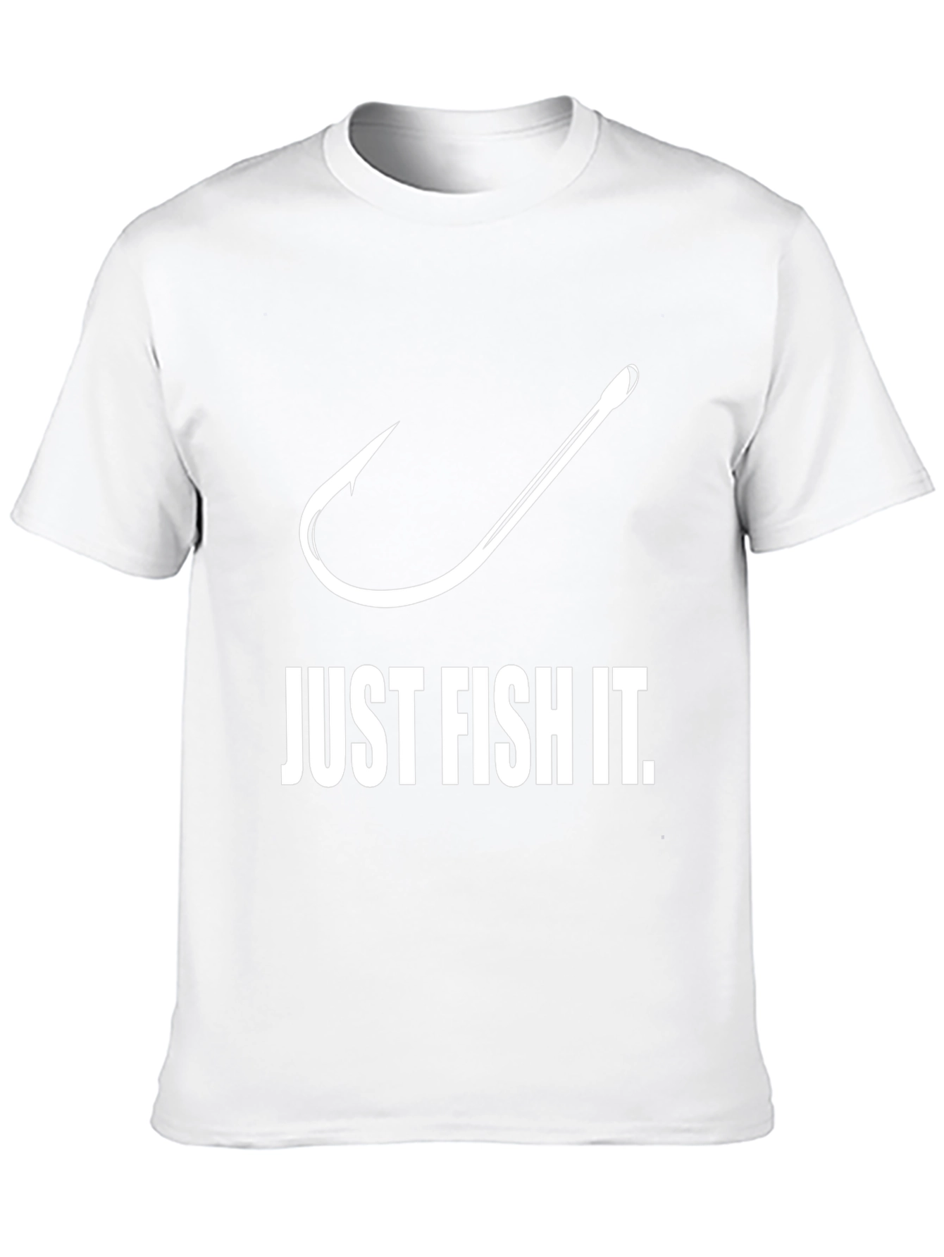 Just Fish It T-Shirt Fishing Hook Design Mens Tee