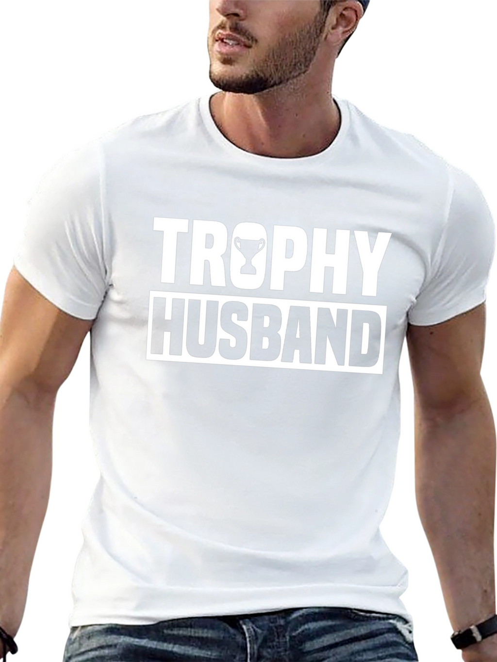 Trophy Husband Graphic Tee - Black