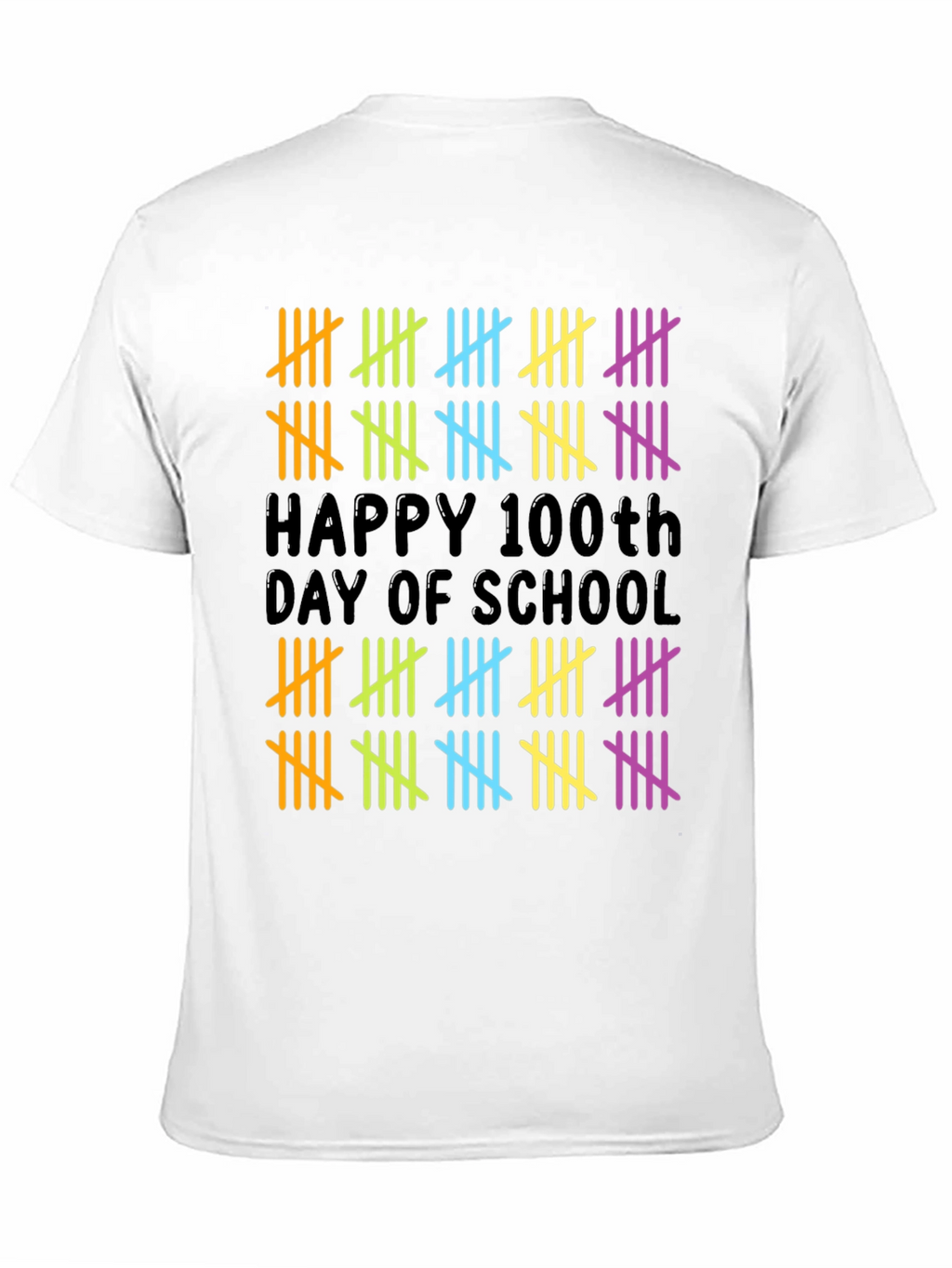 Happy 100th Day of School Tally Marks Teacher Shirt