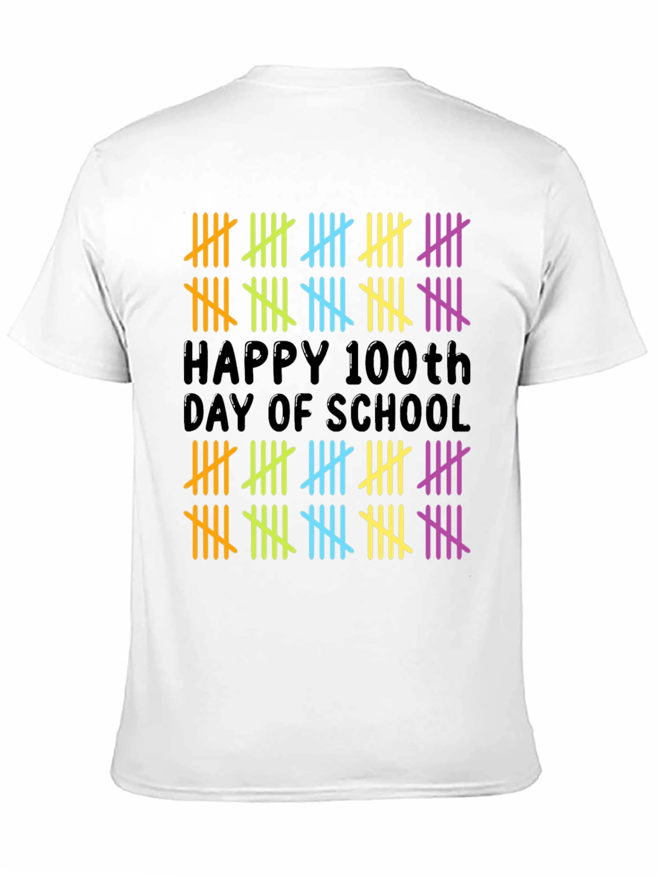 Happy 100th Day of School Tally Marks Teacher Shirt