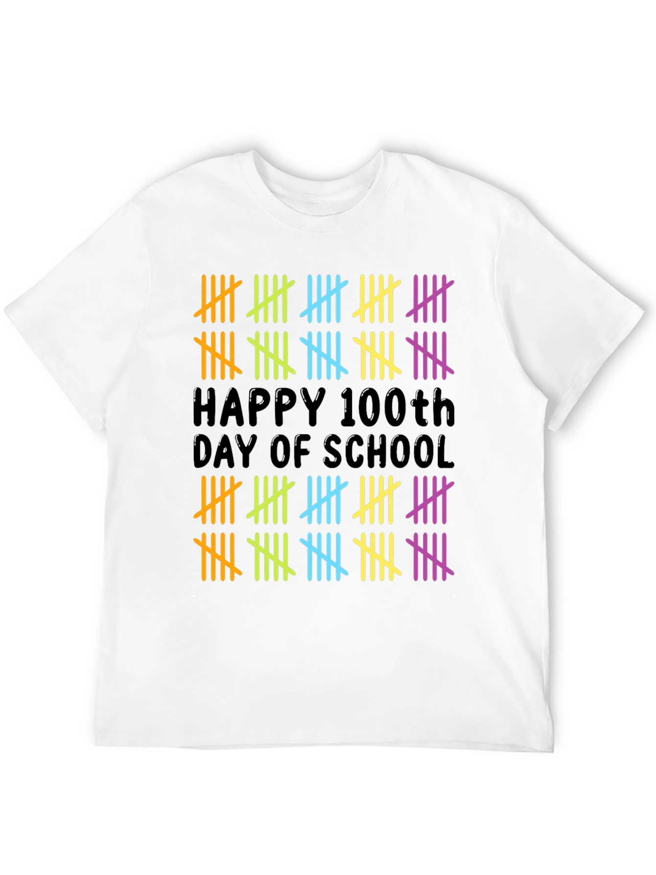 Happy 100th Day of School Tally Marks Teacher Shirt